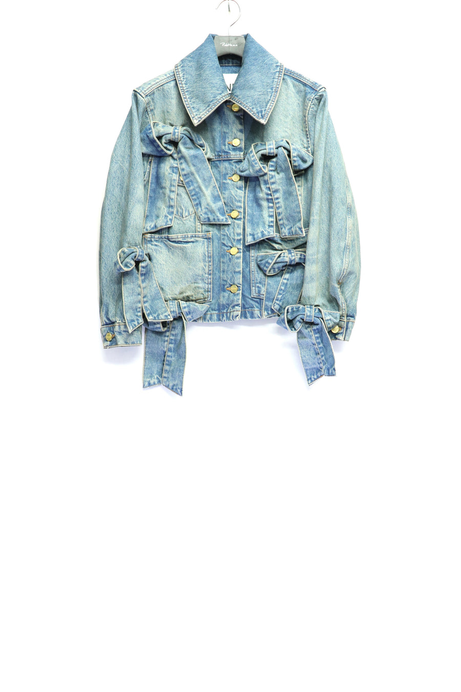 GANNI(ガニー)のTint Rigid Denim Bow Jacket Mid Blue Vintageの通販