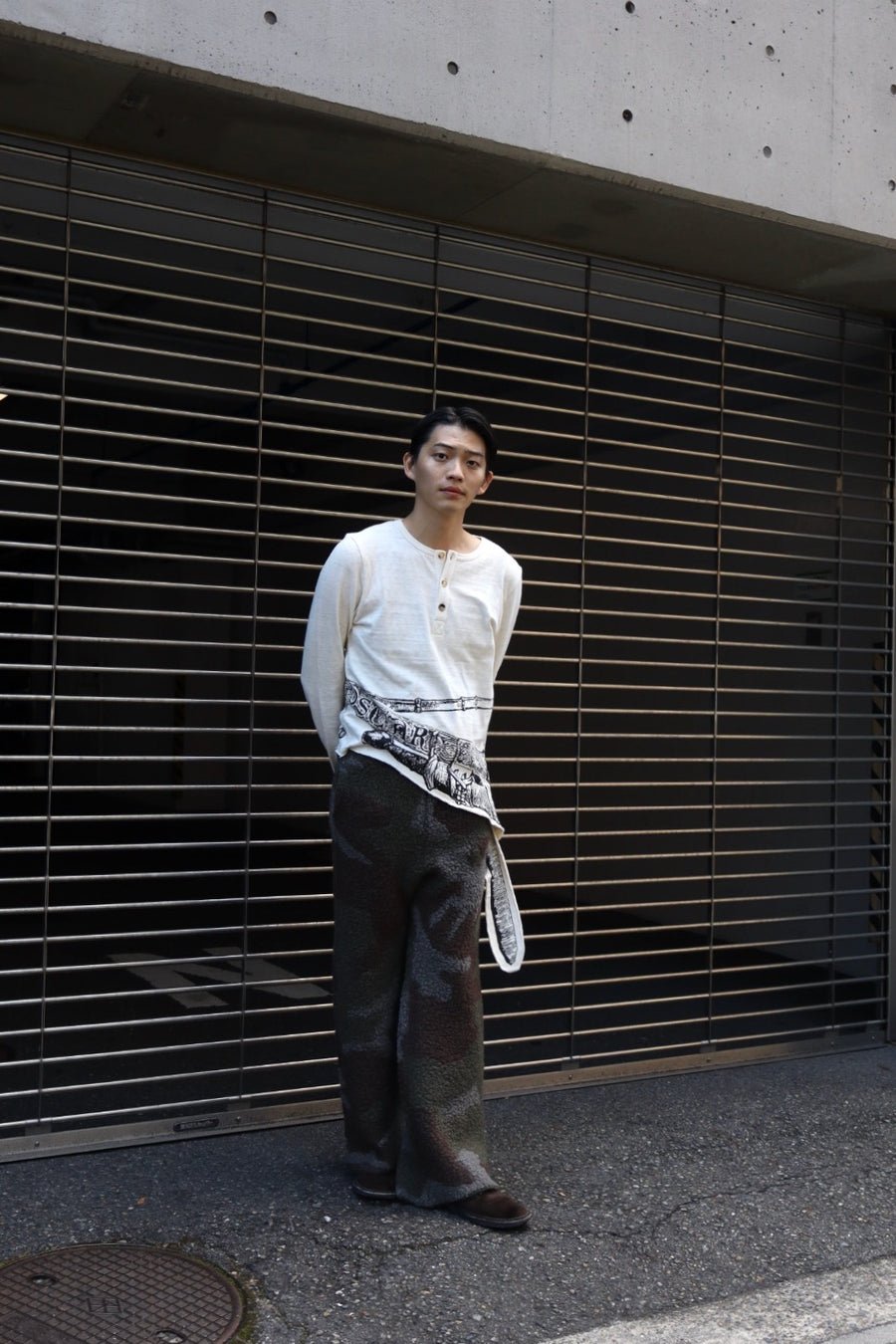 Oscar Ouyang  SHEEP WOOL FLEECE KNIT JOGGERS