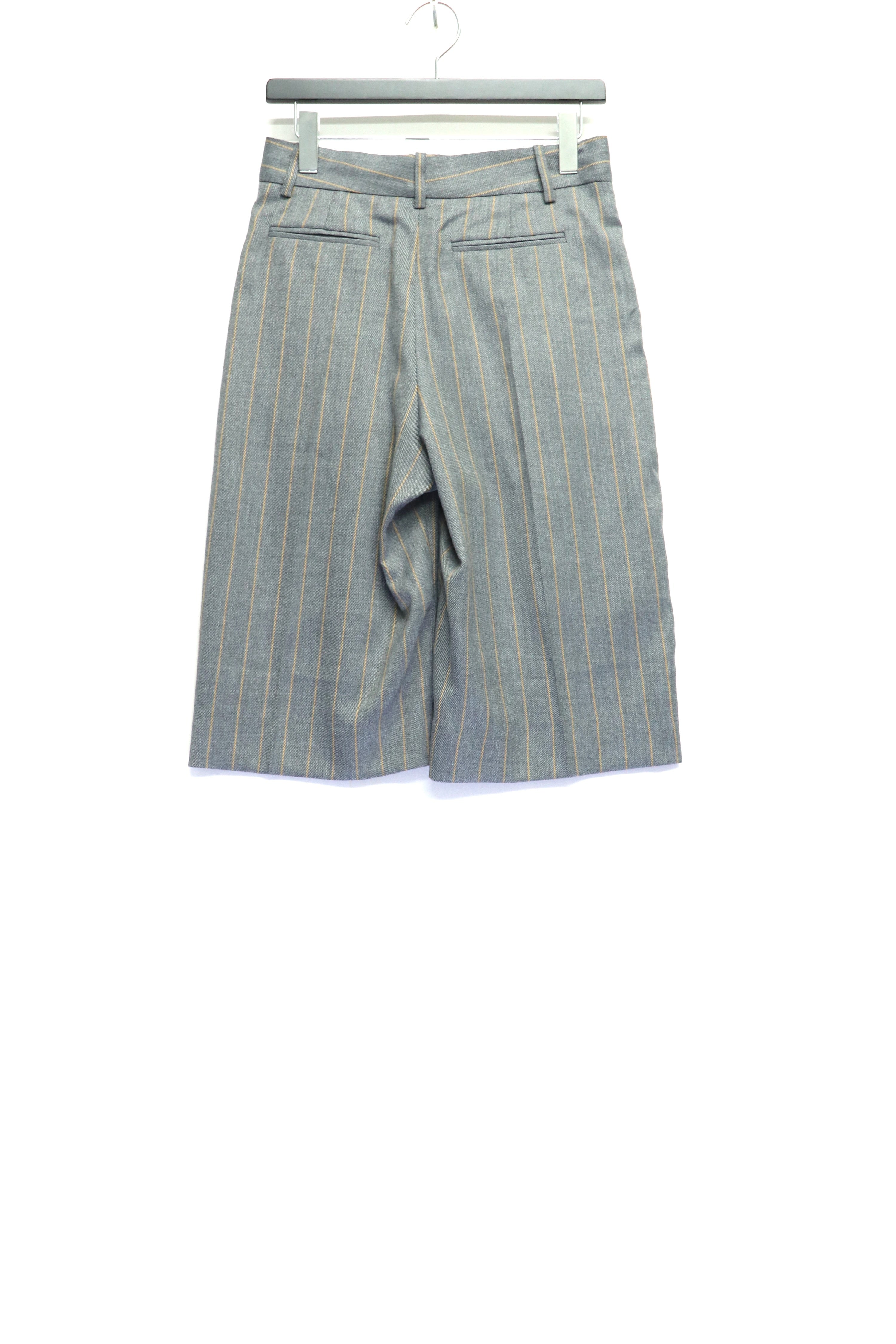 GANNI(ガニー)のWool stripe wrap shorts Pewter Melangeの通販