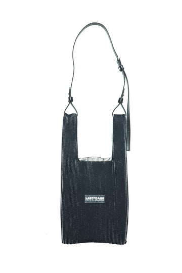 LASTFRAME  KYOTO METALLIC MARKET BAG SMALL(BLACK SILVER)