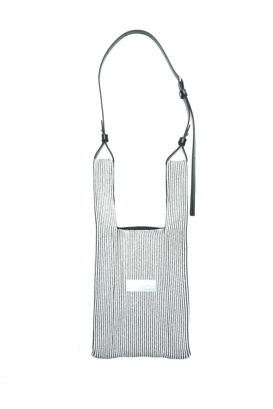 LASTFRAME  KYOTO METALLIC MARKET BAG SMALL(SILVER BLACK)