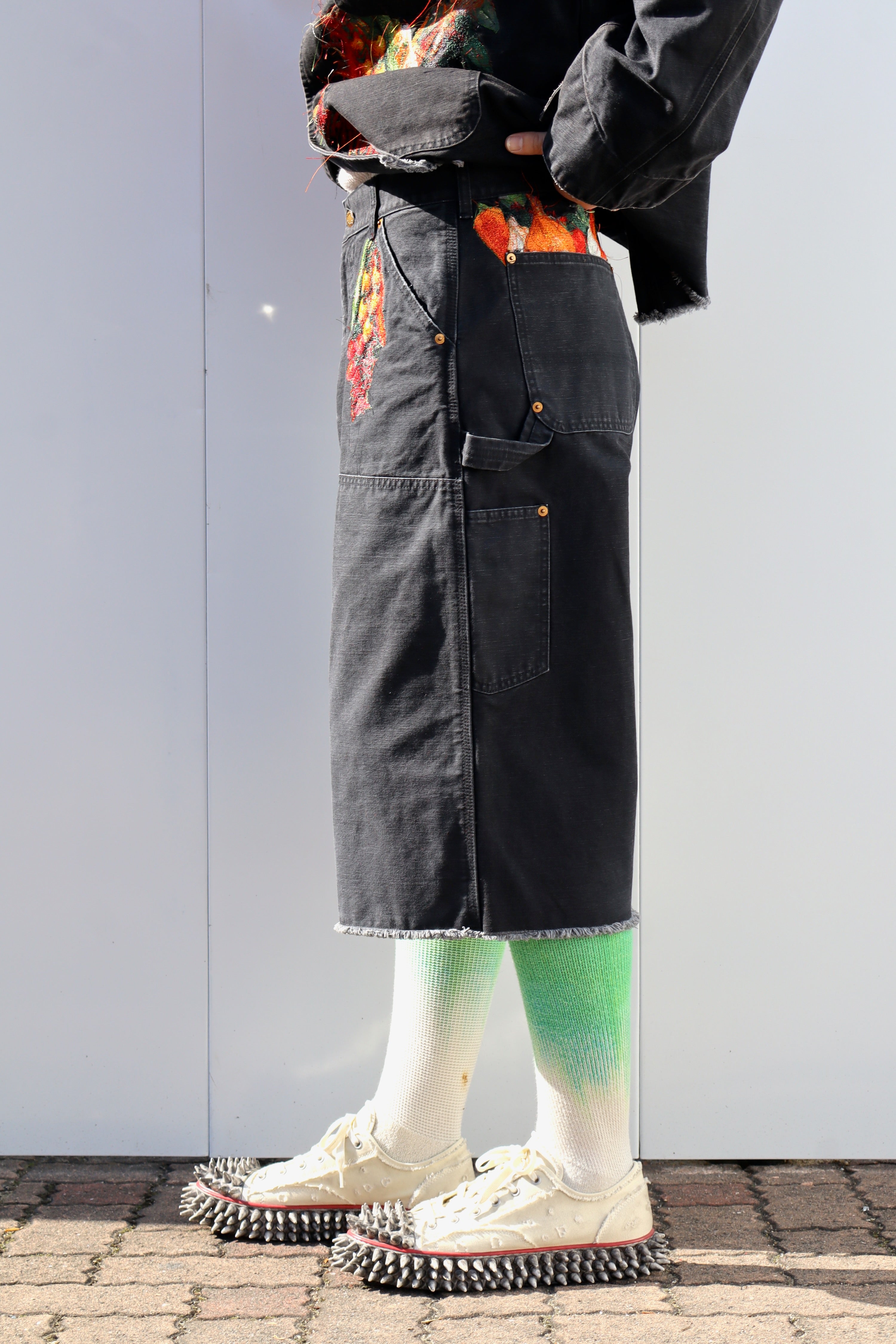 4/20まで期間限定 ダブレットEMBROIDERY CUT-OFF PANTS doublet