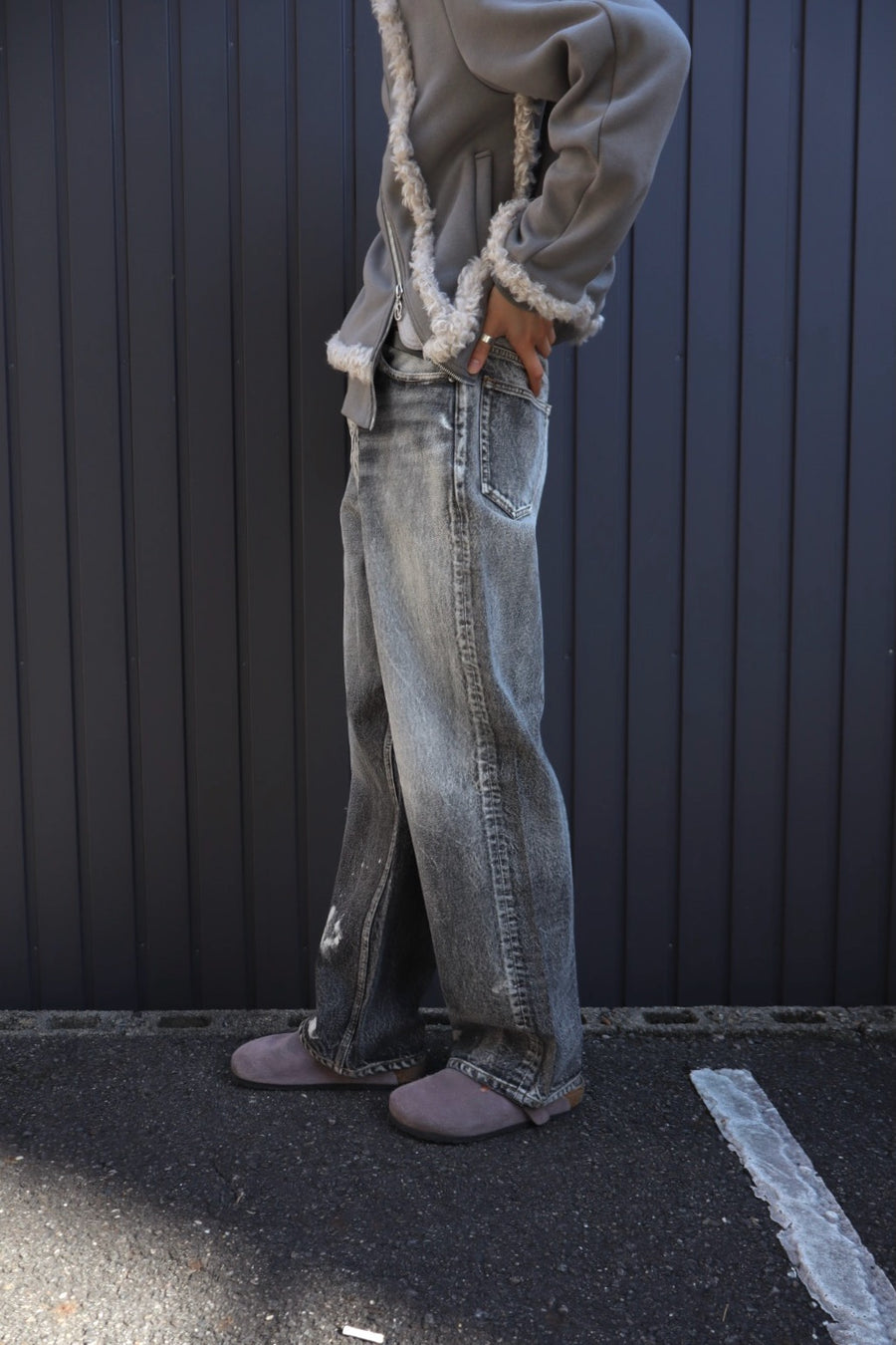 soe  Half & Half Regular Jeans