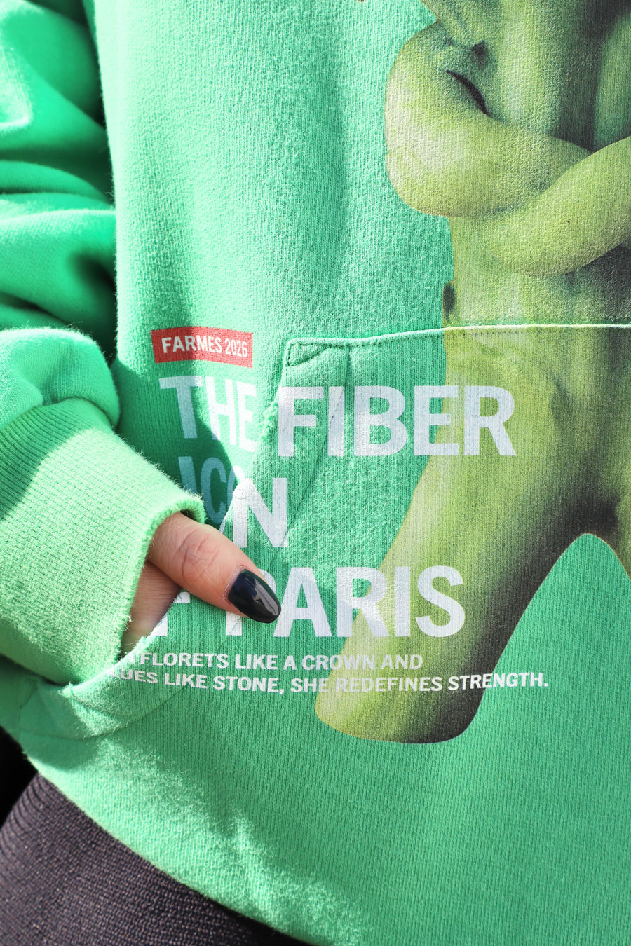doublet(ダブレット)のFARMES MAGAZINE COVER HOODIE GREENの通販