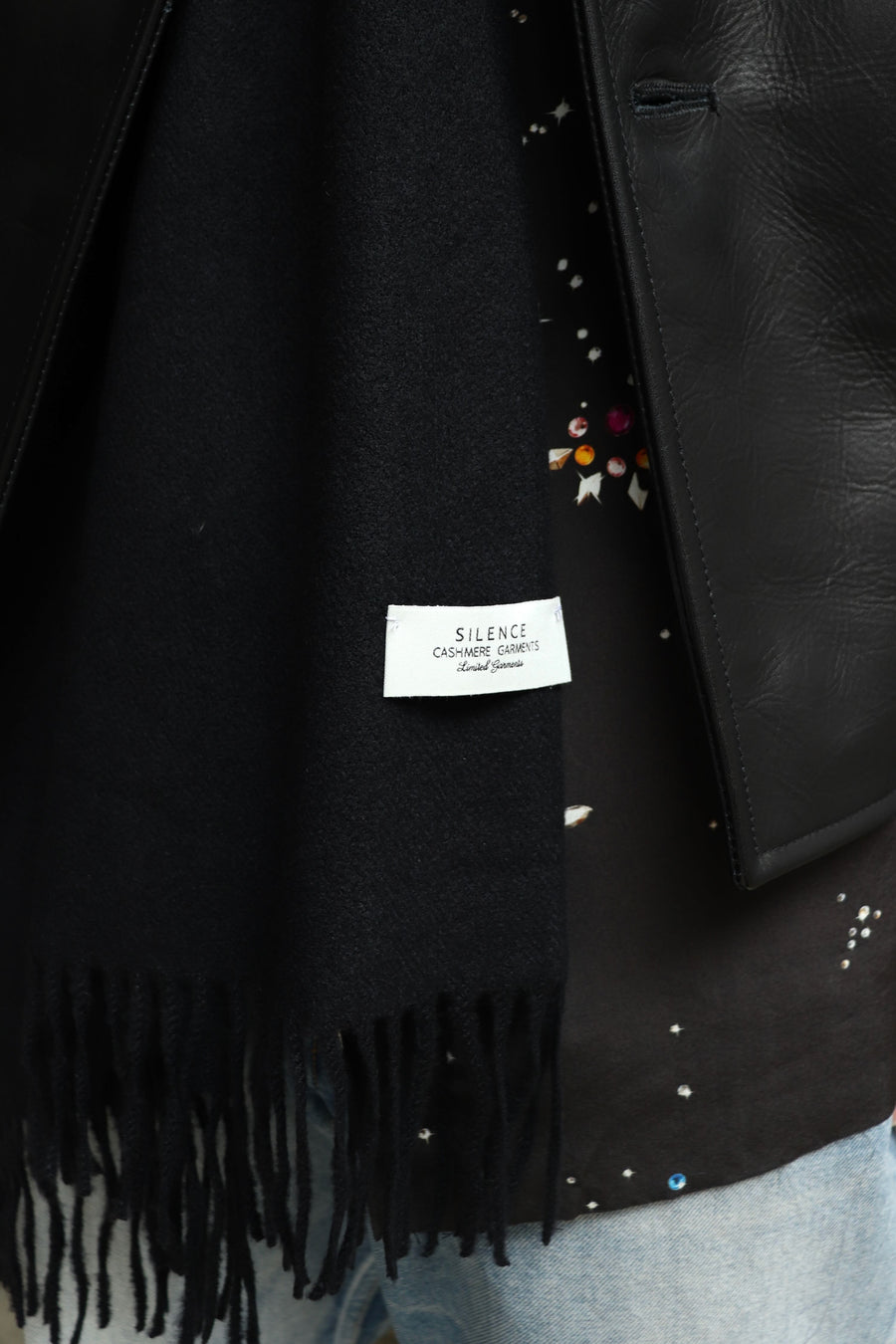 LEH  Pure Cashmere Shawl(Ink Black)