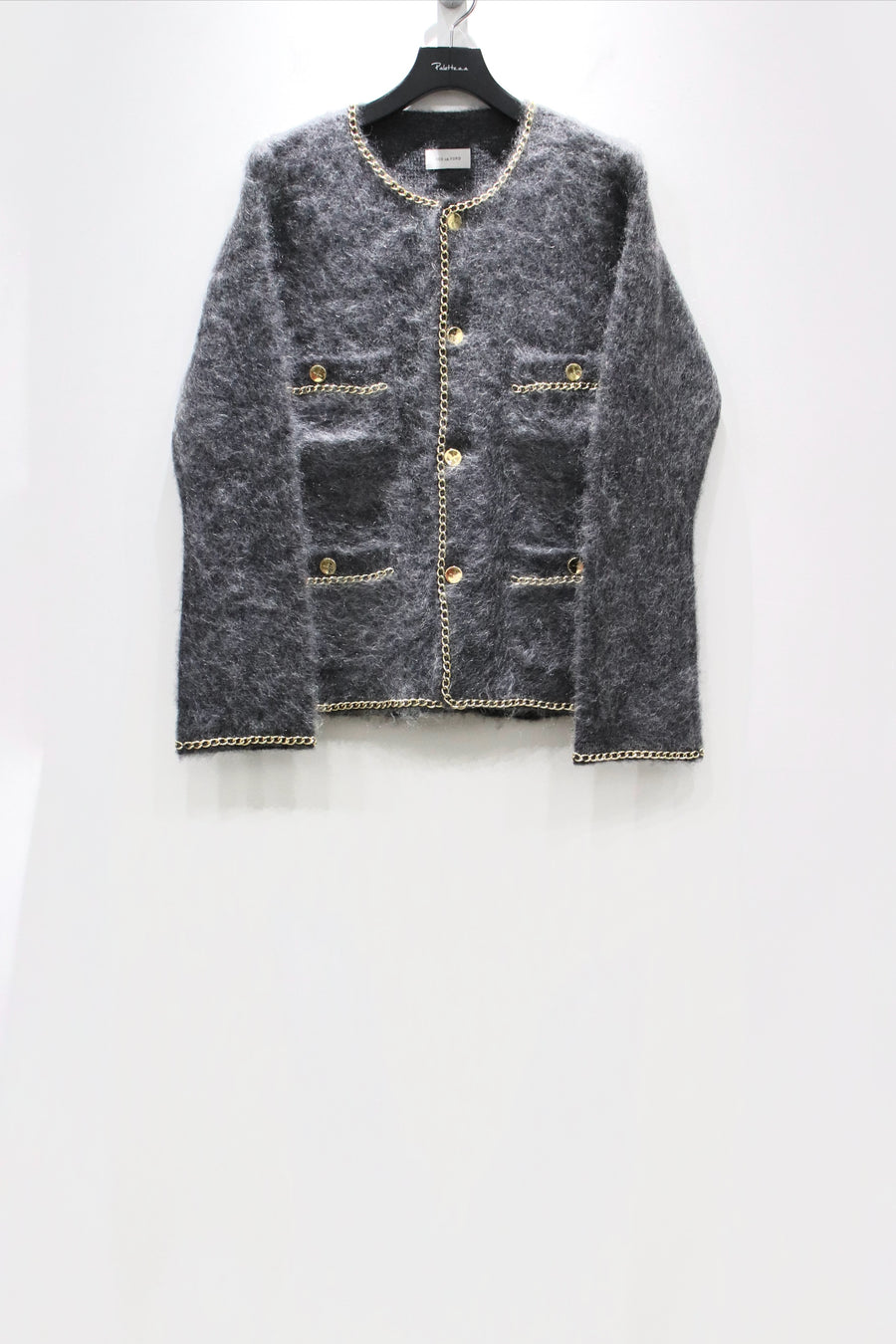 BED j.w. FORD  Chain Mohair Cardigan(CHARCOAL)