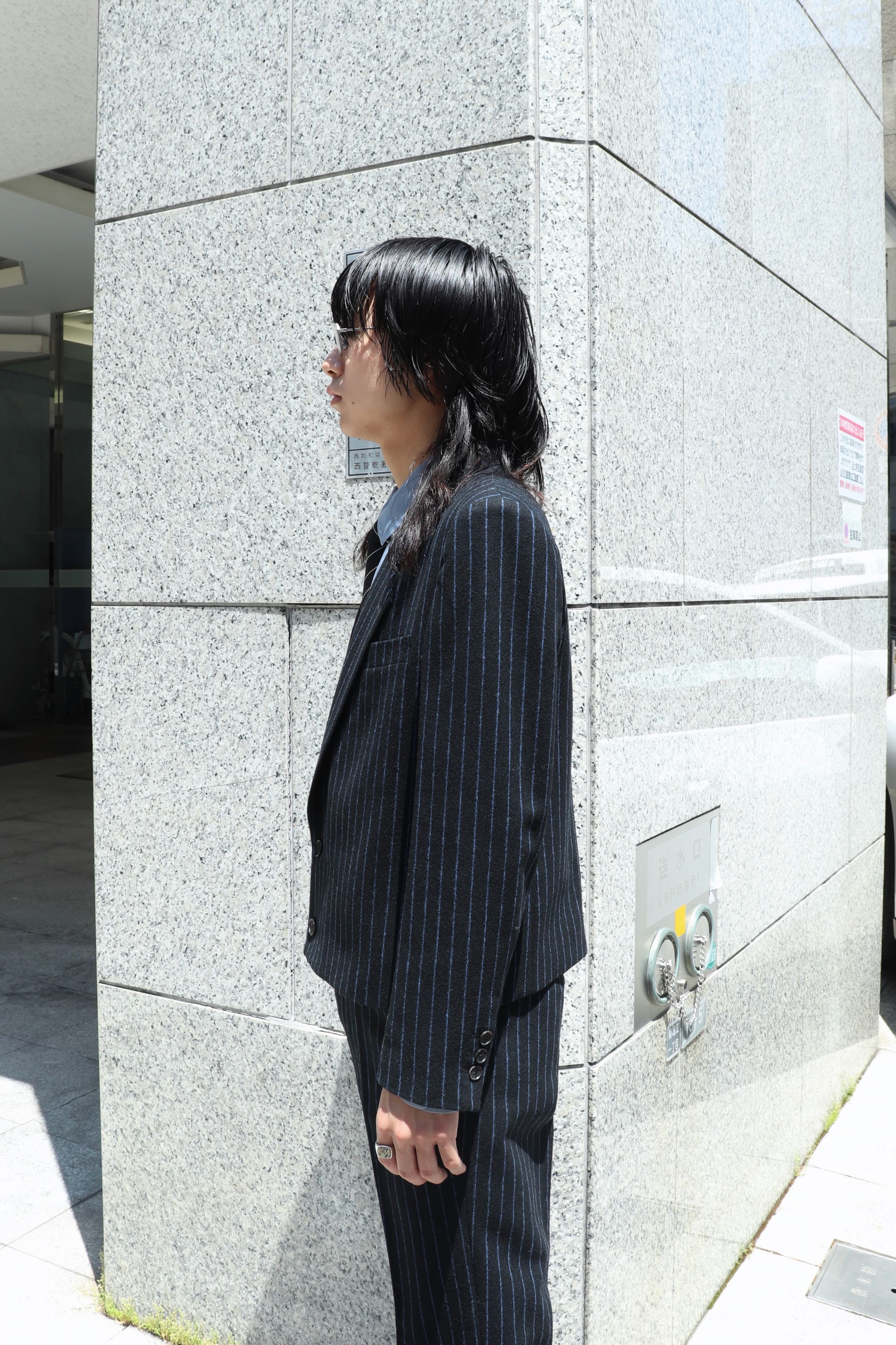 LITTLEBIG(リトルビッグ)のChalk Stripe Short Jacket BLACKの通販