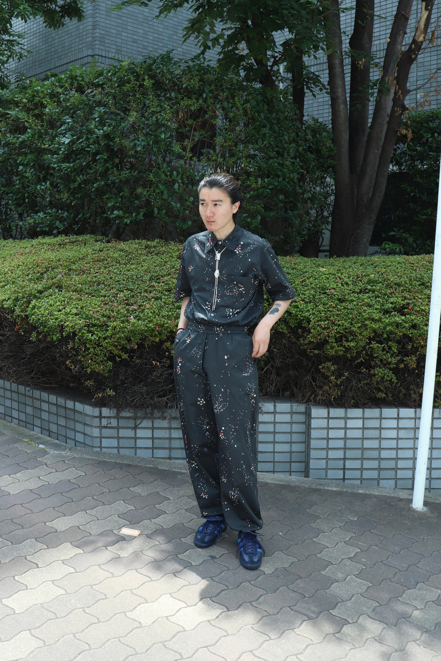 MASU's Galaxy Short Sleeve Shirt Black ｜ Palette Art Alive online 