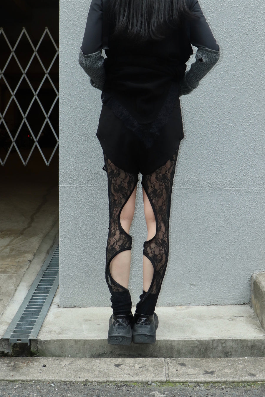 AKIKOAOKI  linge leggings-long-01(BLACK)