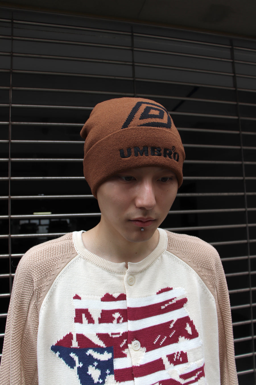 Children of the discordance  UMBRO Logo Beanie(BROWN)