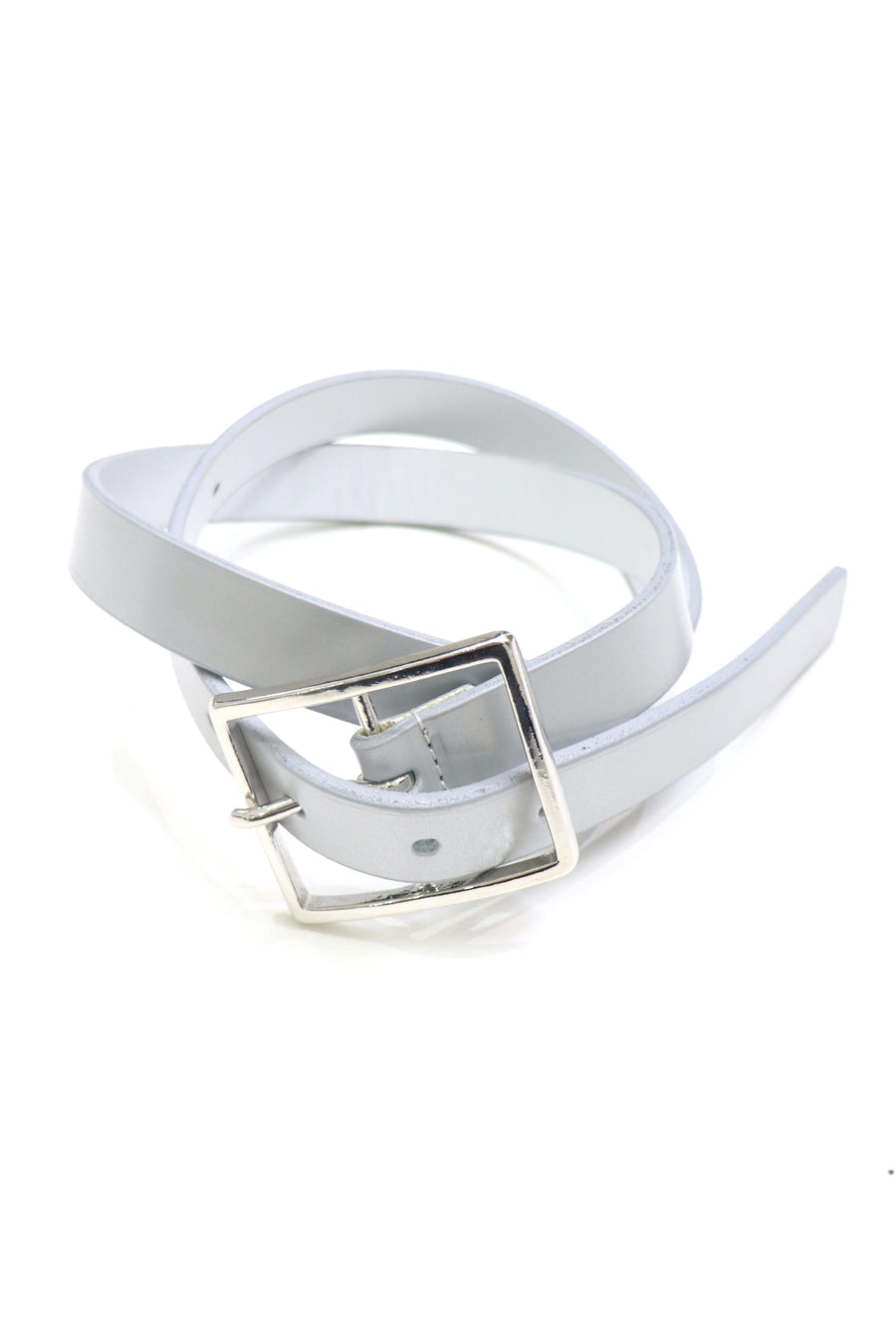 LITTLEBIG  Narrow Leather Belt(Silver or Black)