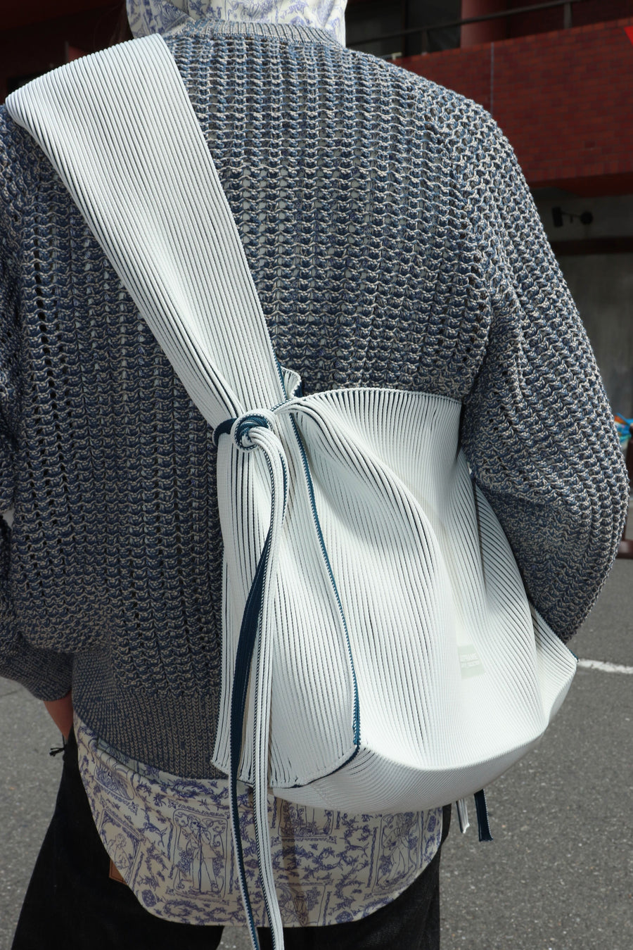 LASTFRAME  HINEMOSU BAG(OFF WHITE × D.GREEN)