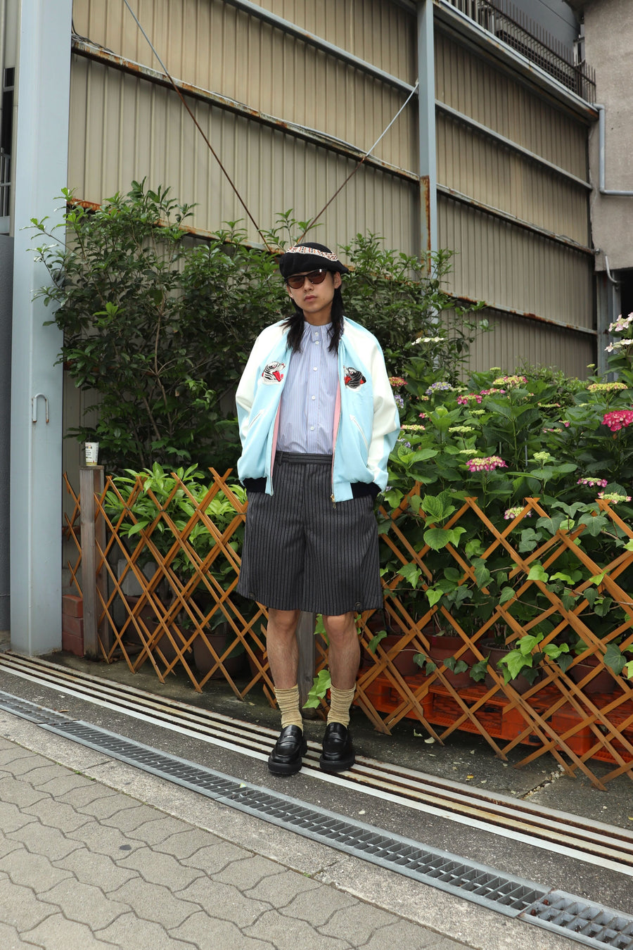 LITTLEBIG  Stripe Short Trousers(Black)