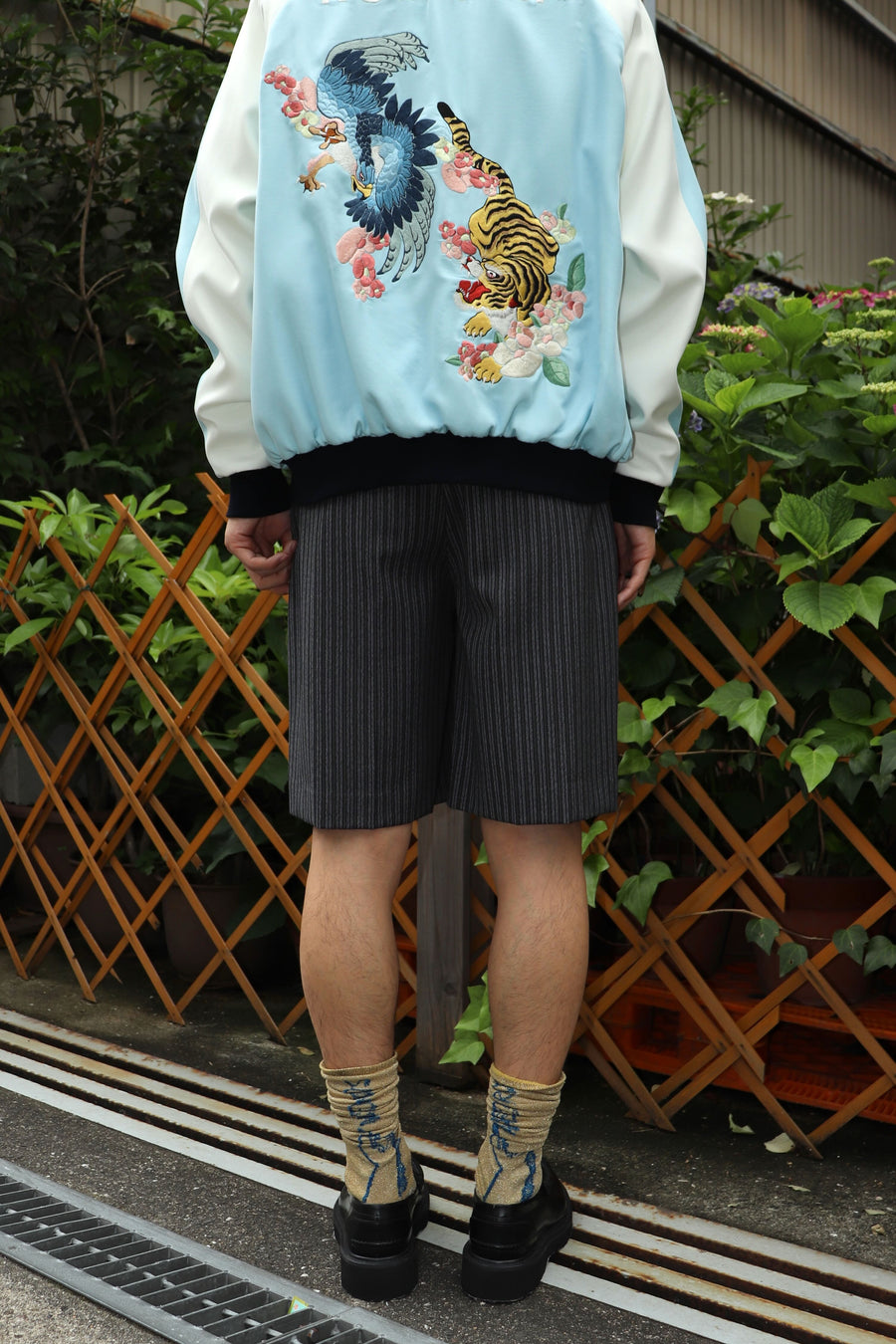 LITTLEBIG  Stripe Short Trousers(Black)