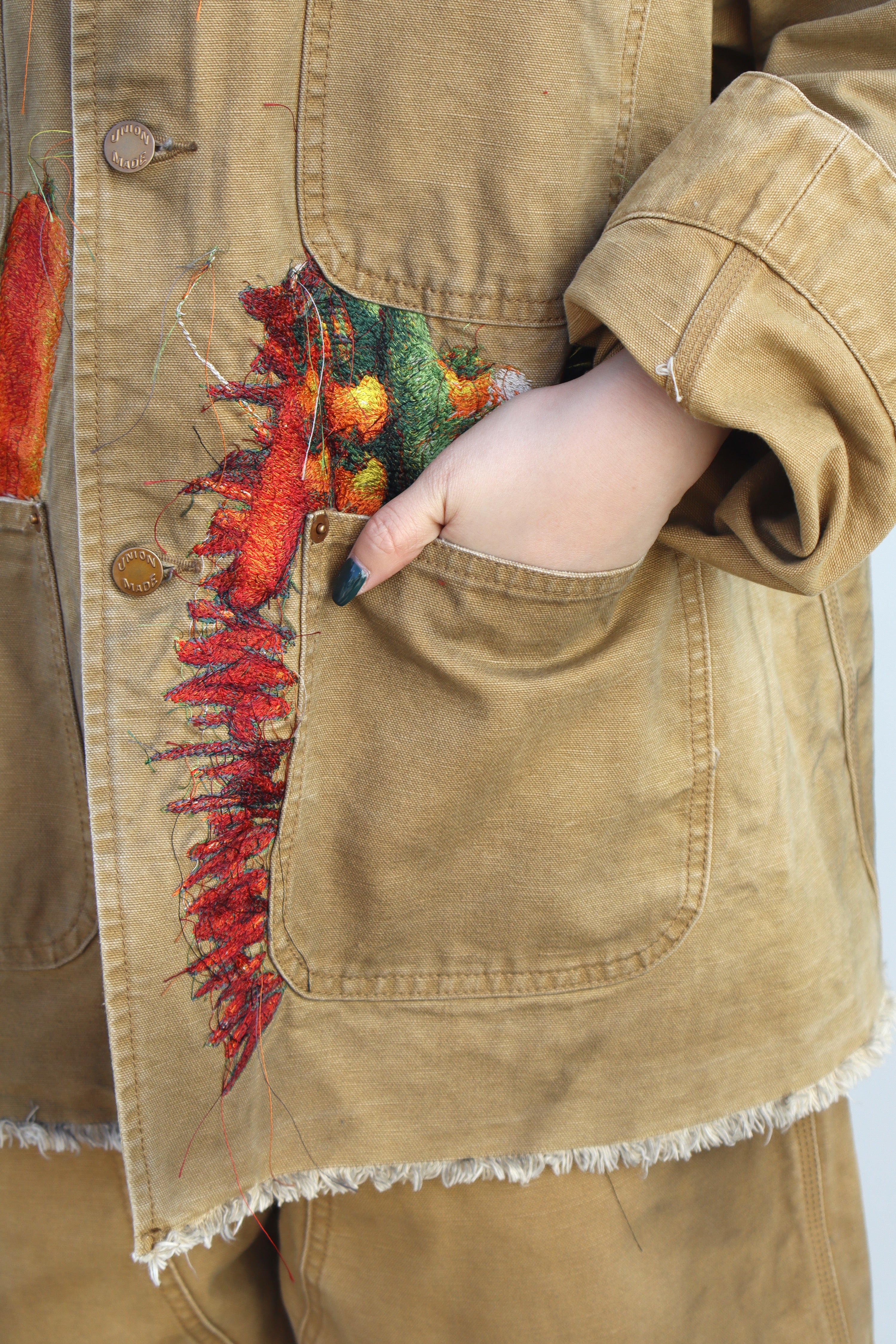 doublet(ダブレット)のVEGETABLE EMBROIDERY WORK JACKET BEIGEの通販