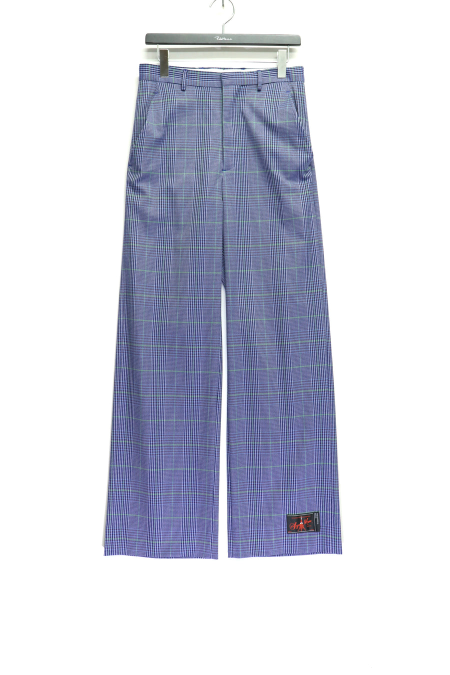 【50%OFF】SYUMAN.  Nu Flare slacks type Plaid(BLUE)