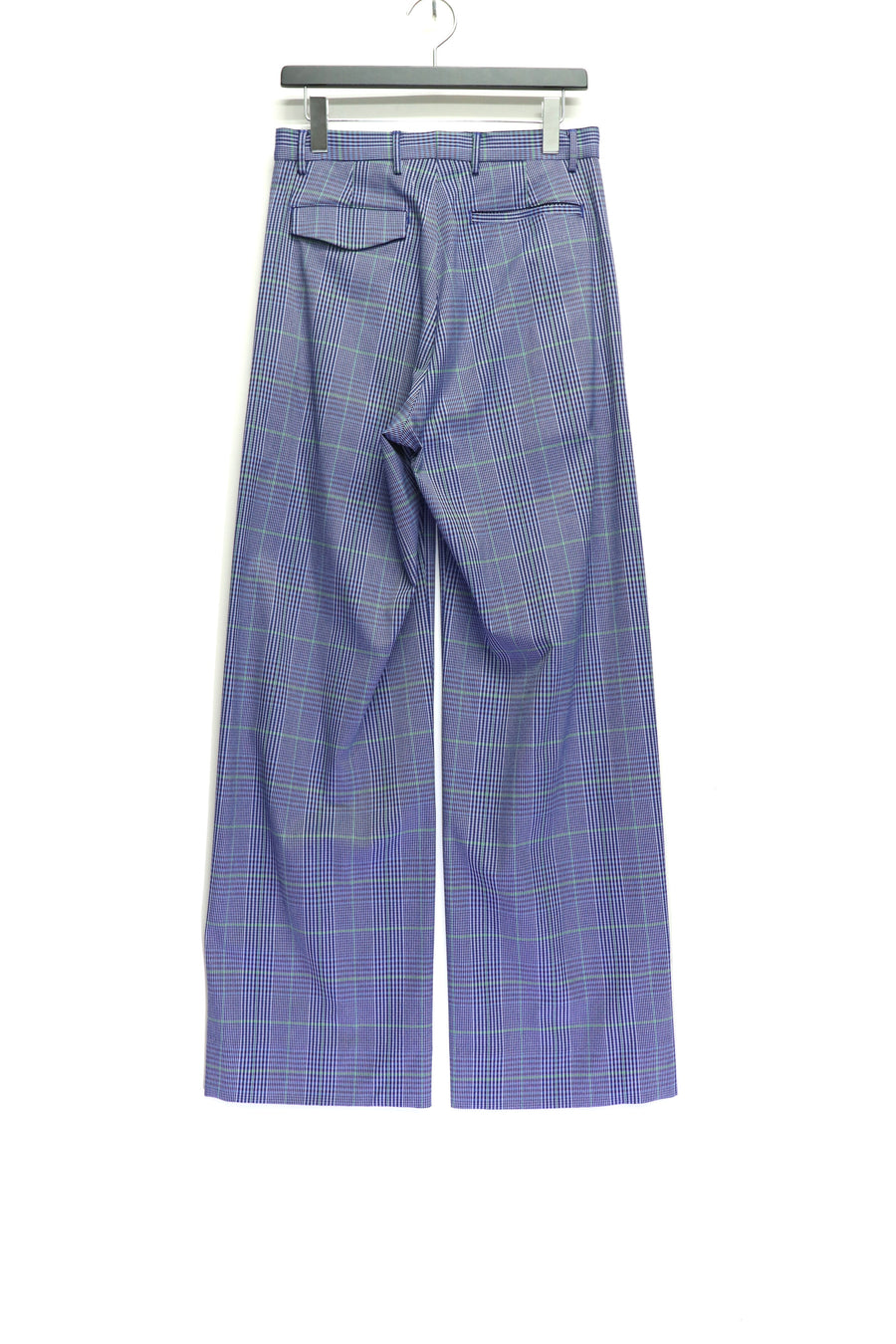 【50%OFF】SYUMAN.  Nu Flare slacks type Plaid(BLUE)