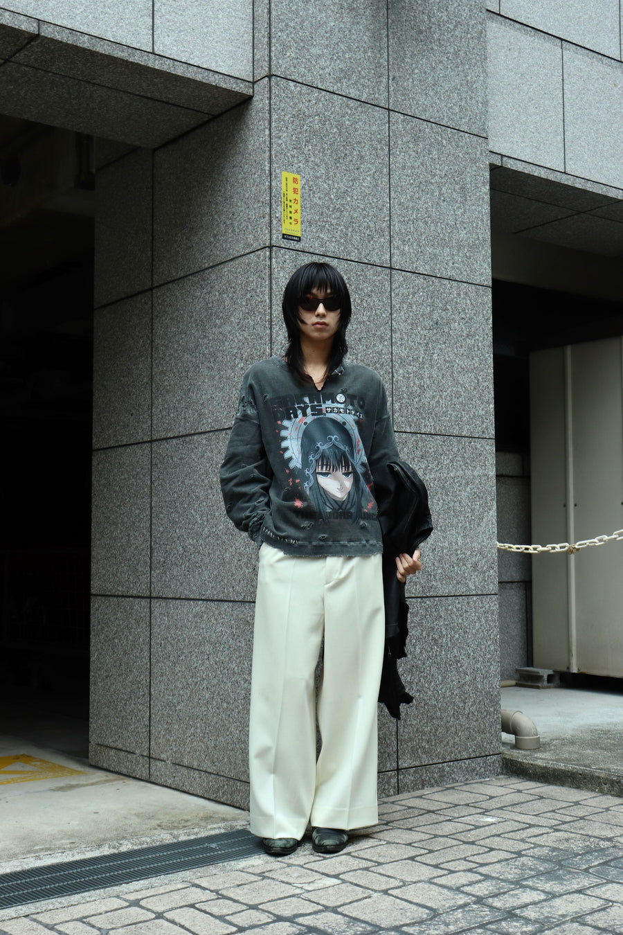 MASU  TUCKED WIDE TROUSERS(WHITE)