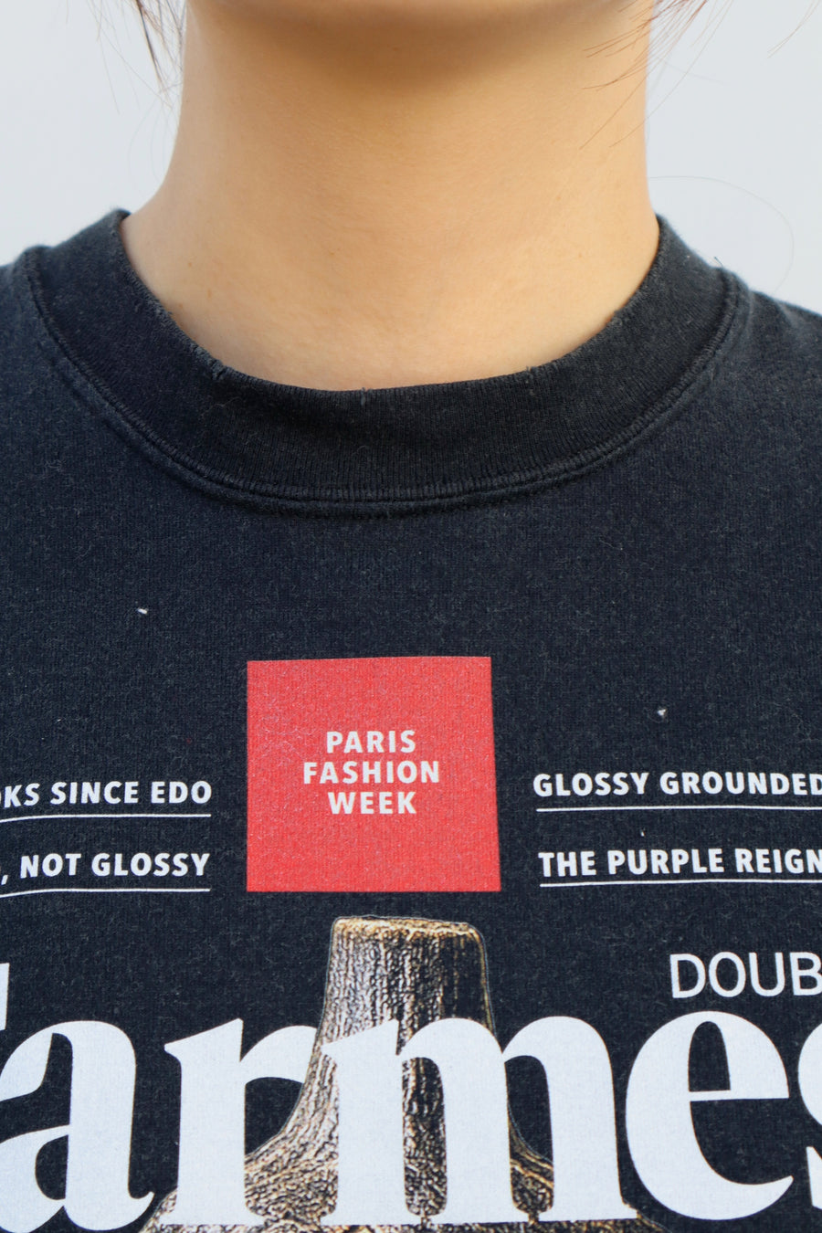 doublet(ダブレット)のFARMES MAGAZINE COVER T-SHIRT BLACKの通販