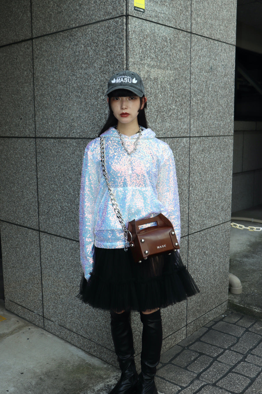 MASU  SEQUINS HOODIE