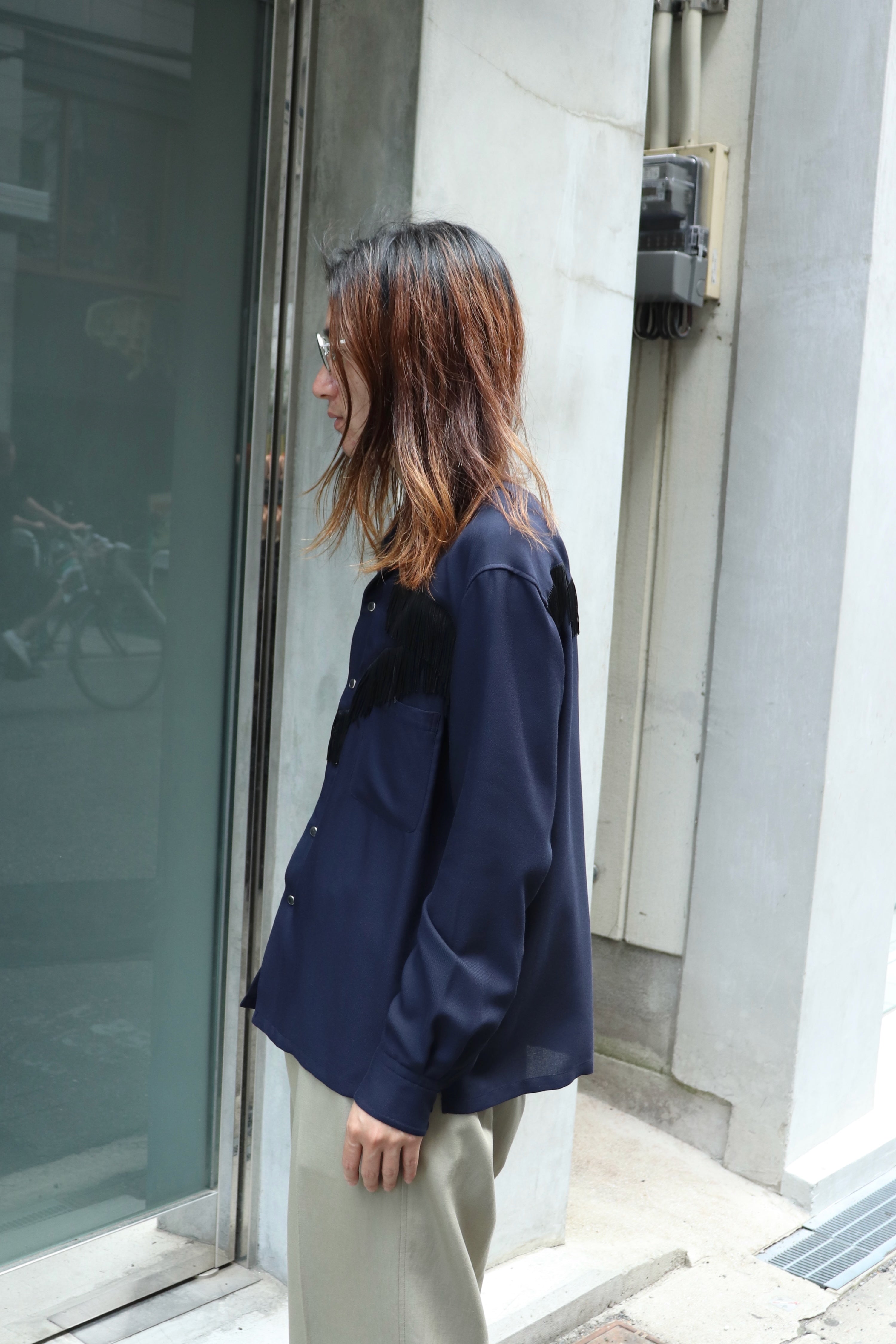 TOGA VIRILIS(トーガ ビリリース)のViyella fringe shirtの通販