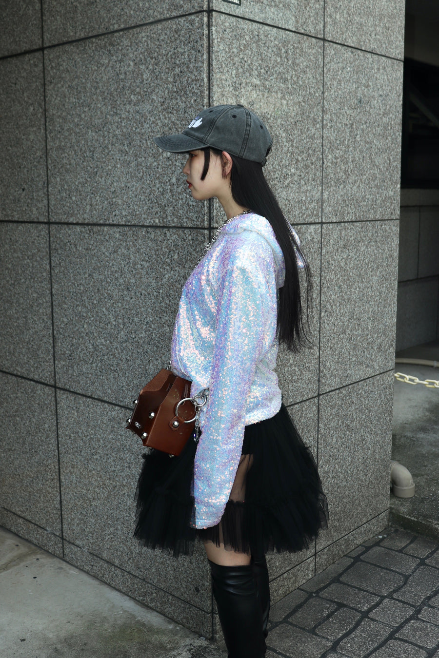 MASU  SEQUINS HOODIE