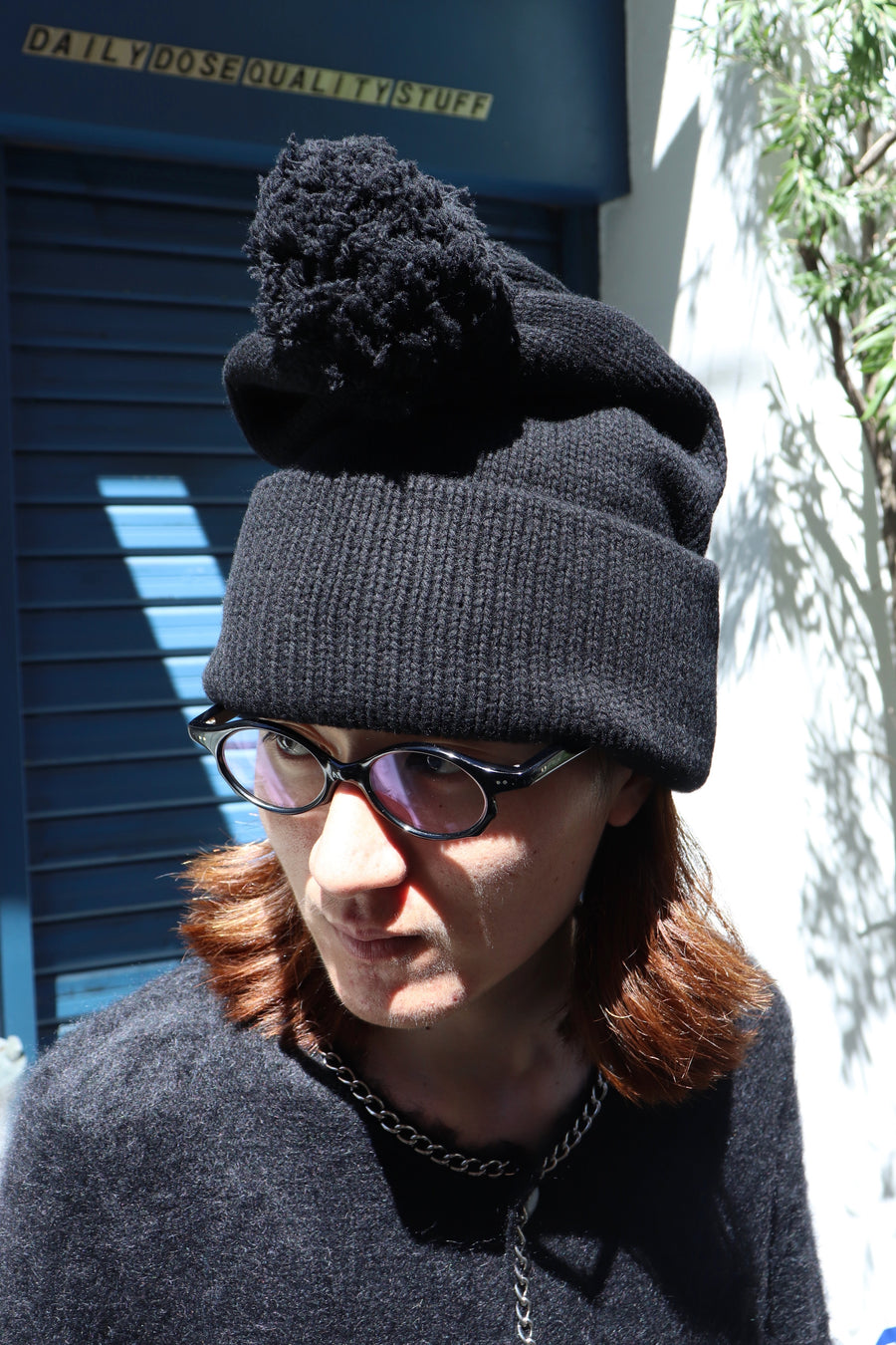 BED j.w. FORD  Oversized Knitting Cap(BLACK)