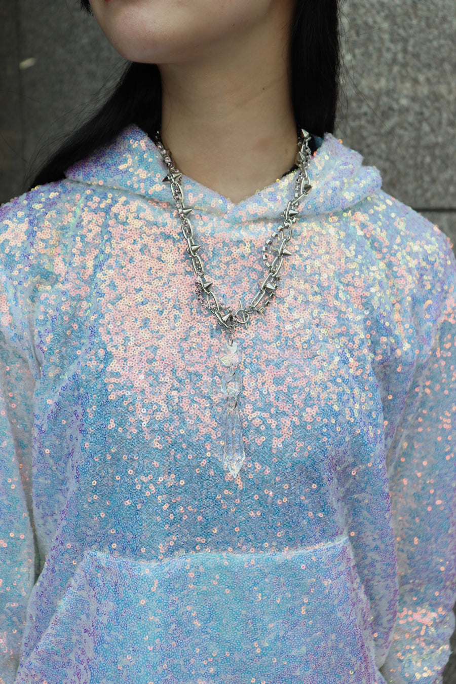 MASU  SEQUINS HOODIE