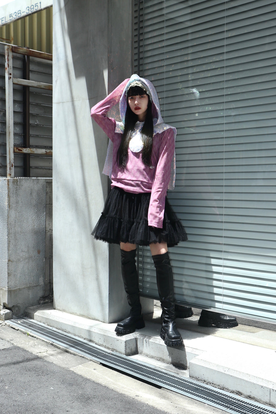 MASU  ANGEL MESH HOODIE(PINK)