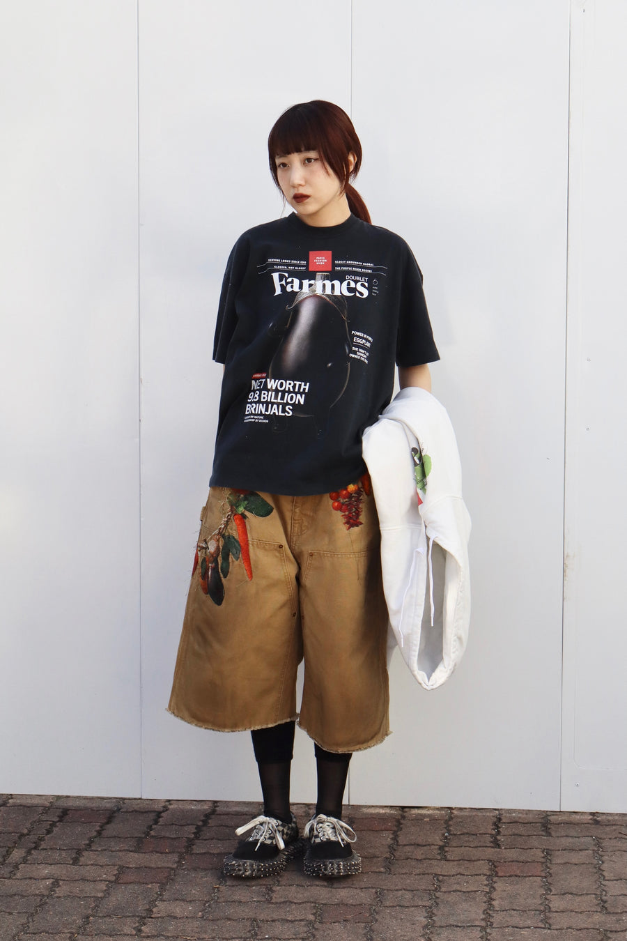 doublet(ダブレット)のFARMES MAGAZINE COVER T-SHIRT BLACKの通販