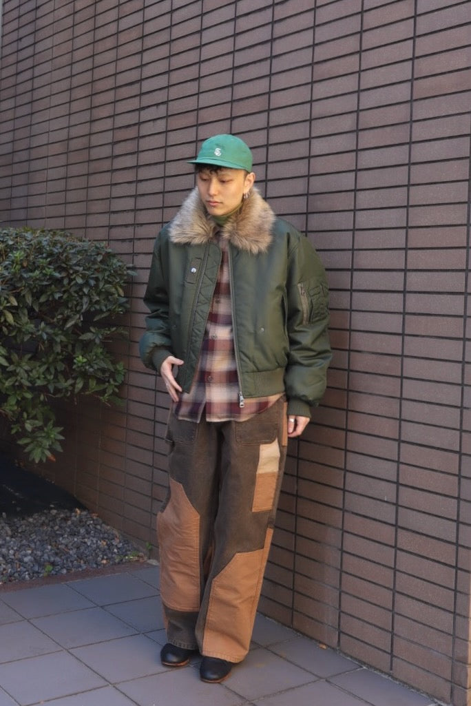 SUGARHILL  PLAID OPEN COLLOR SHIRTS(WINE RED)