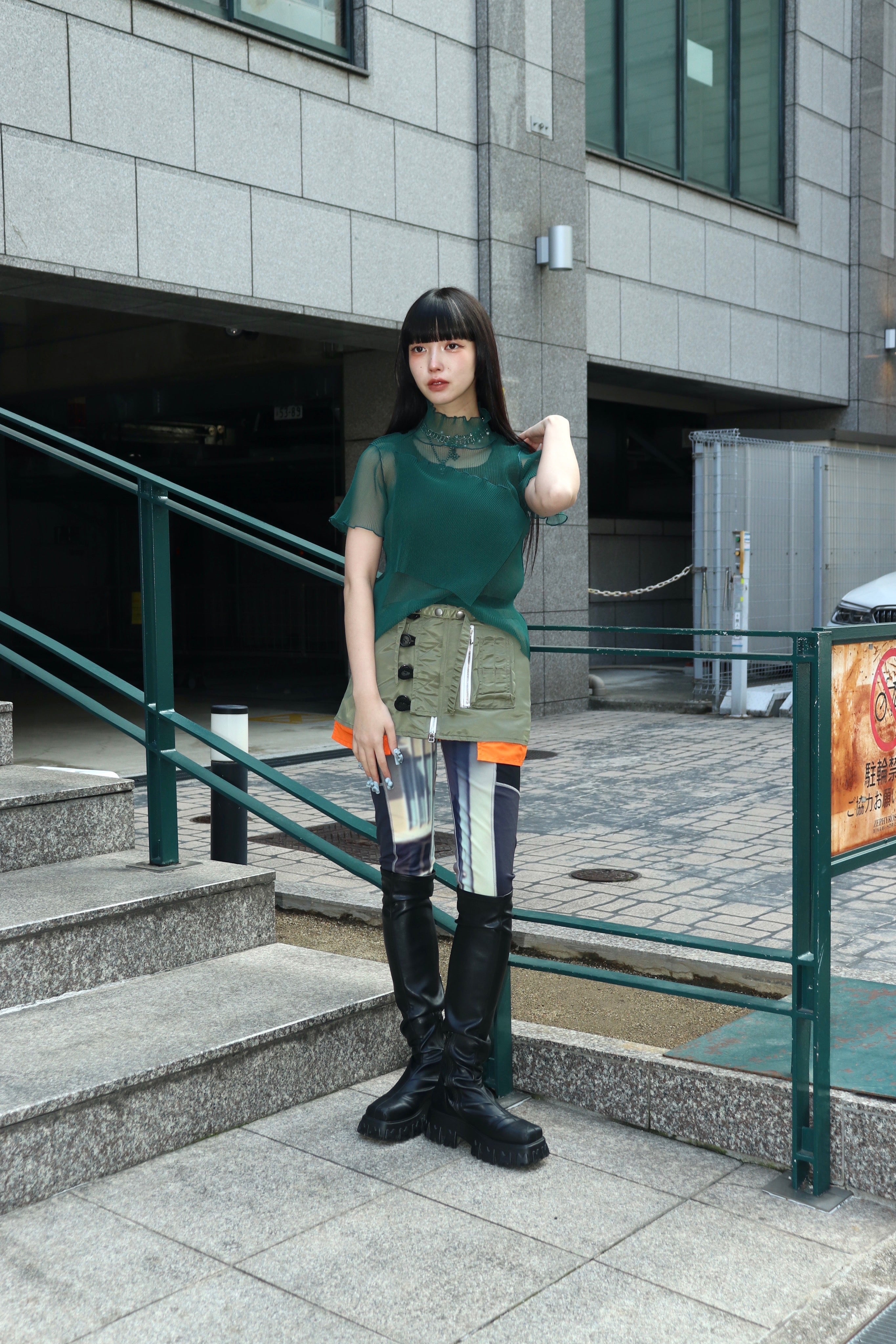 kotohayokozawa(コトハヨコザワ)のSHEER LAYERED SHORT SLEEVE TOP