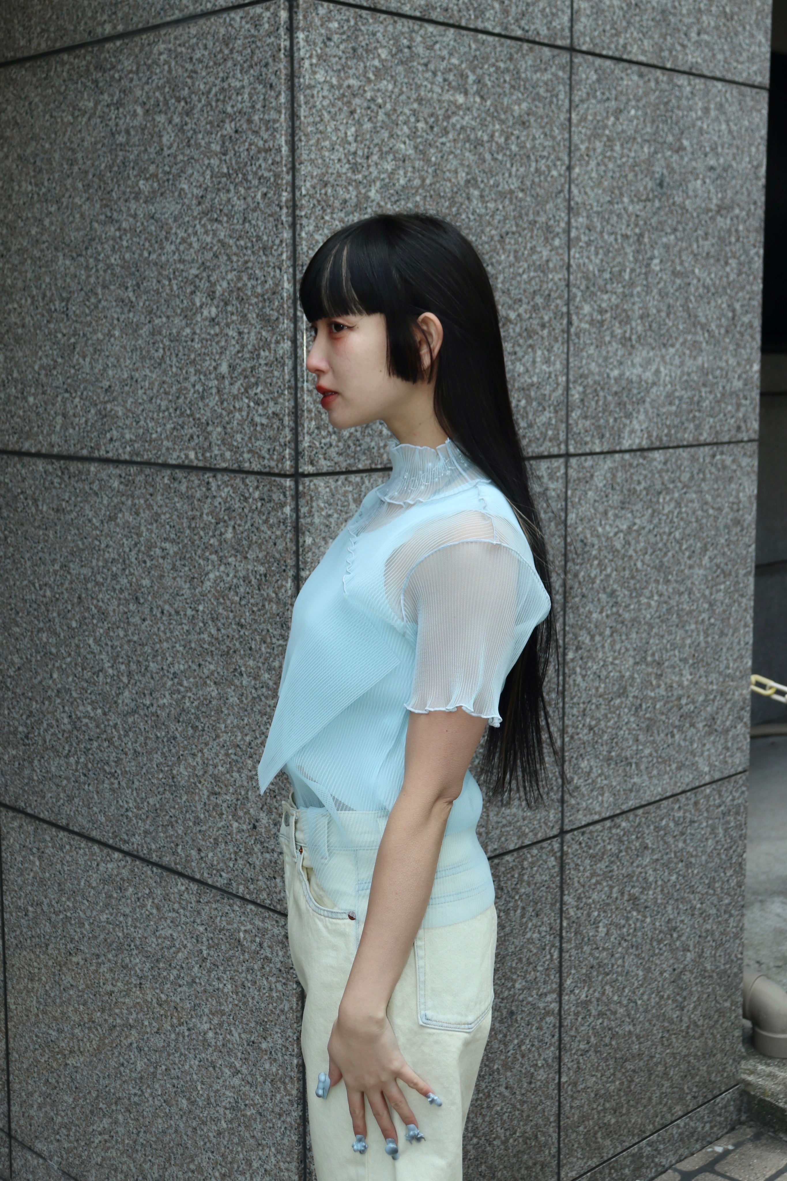 kotohayokozawa(コトハヨコザワ)のSHEER LAYERED SHORT SLEEVE TOP