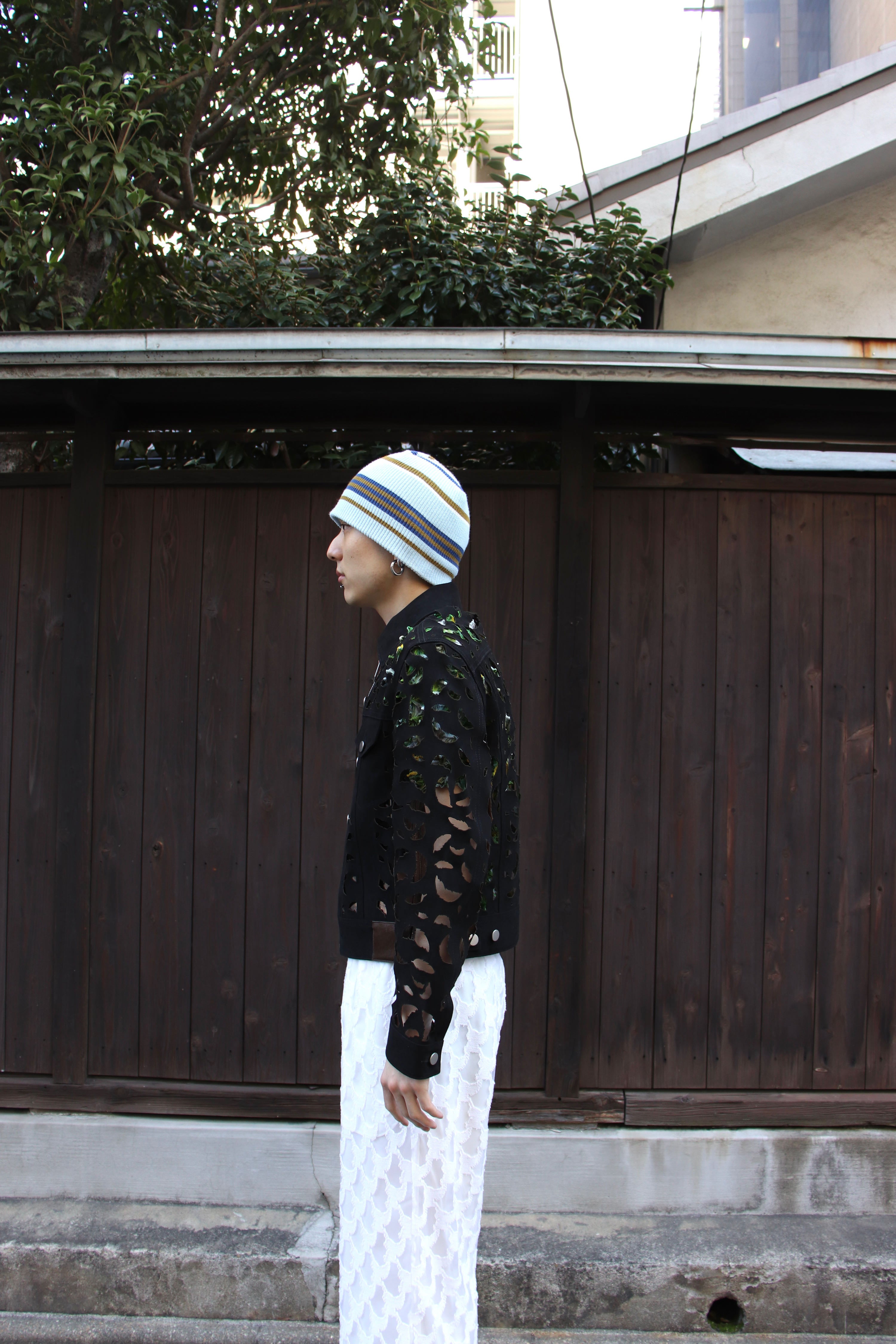 ジャケット・アウター MASU 24SS WINGCUT LEATHER TRUCKER JACKET MASU(エムエーエスユー)のWING-CUT LEATHER TRUCKER JACKET