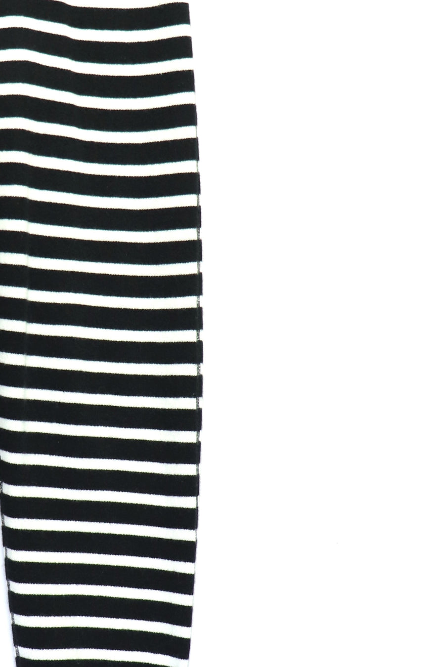 LEH  Pure Cashmere Border Under Pants(Black × Off White)