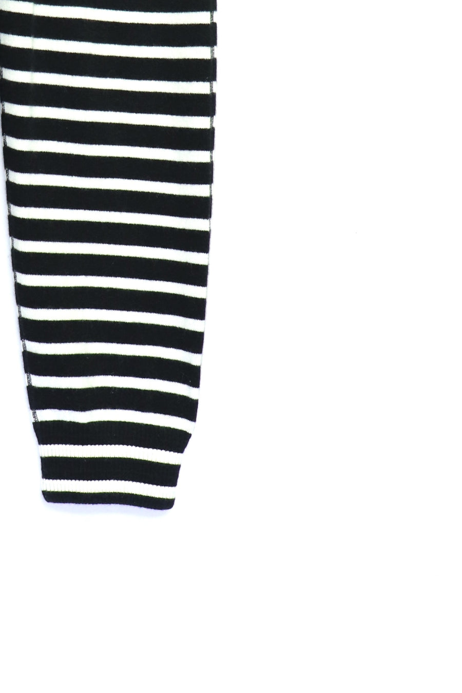 LEH  Pure Cashmere Border Under Pants(Black × Off White)