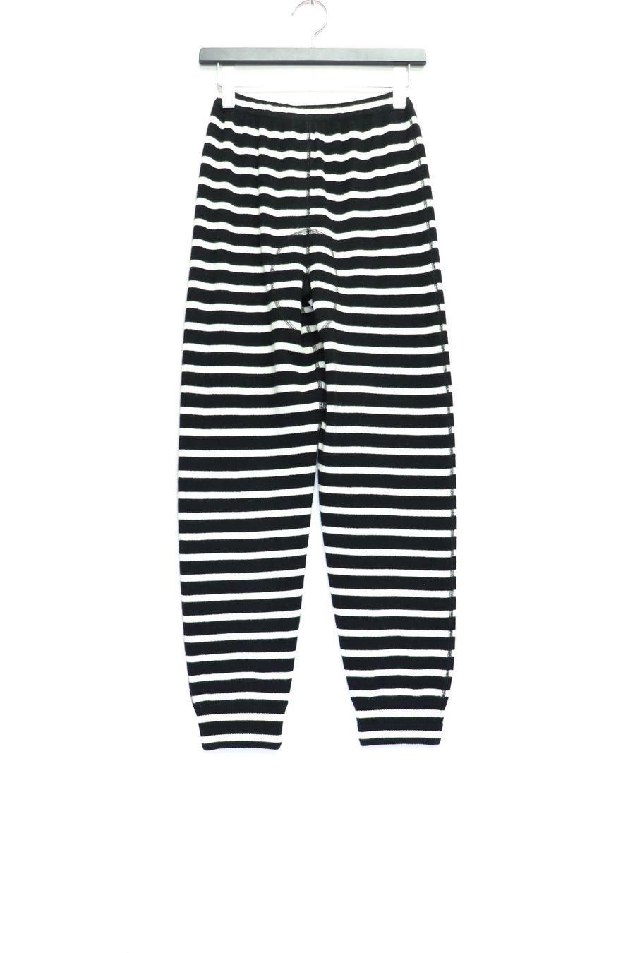LEH  Pure Cashmere Border Under Pants(Black × Off White)