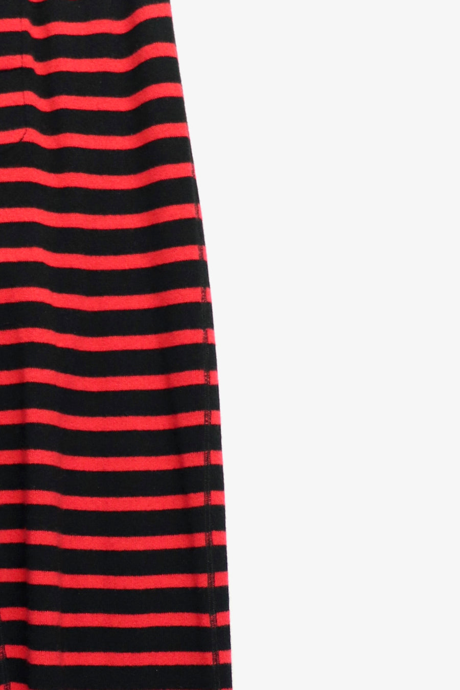 LEH  Pure Cashmere Border Under Pants(Black × Red)