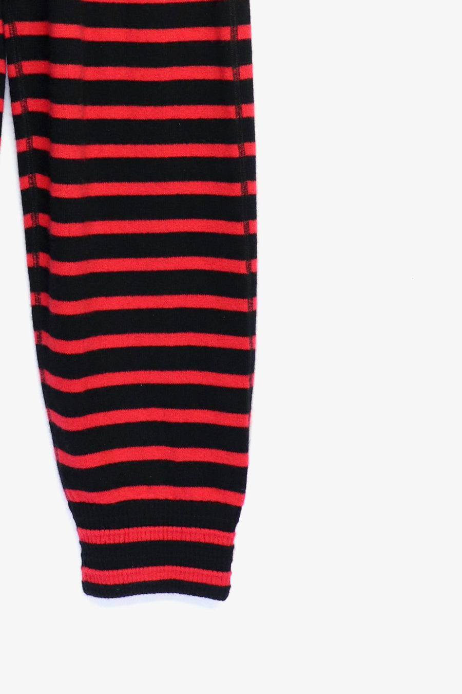 LEH  Pure Cashmere Border Under Pants(Black × Red)