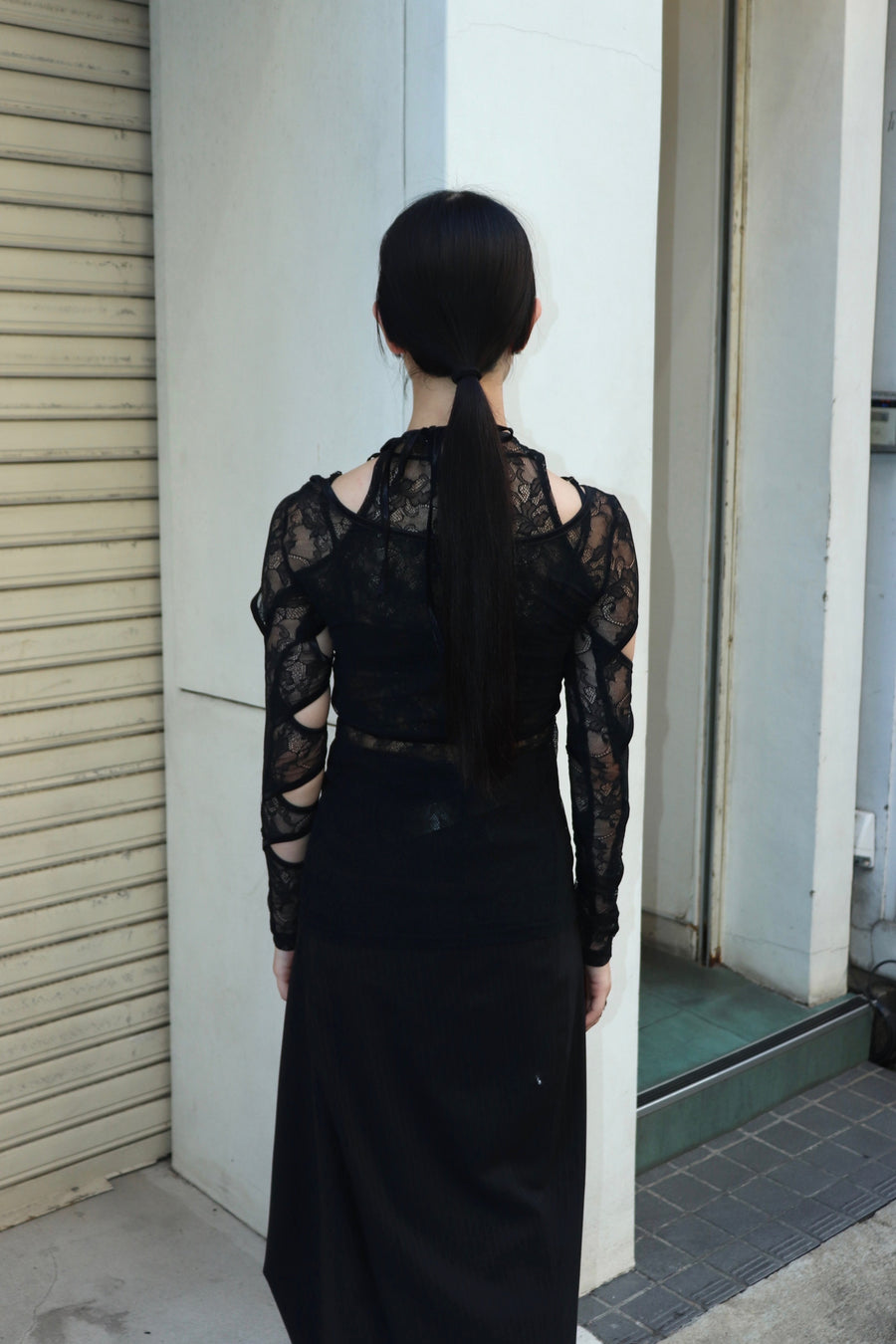 AKIKOAOKI  crber lace T