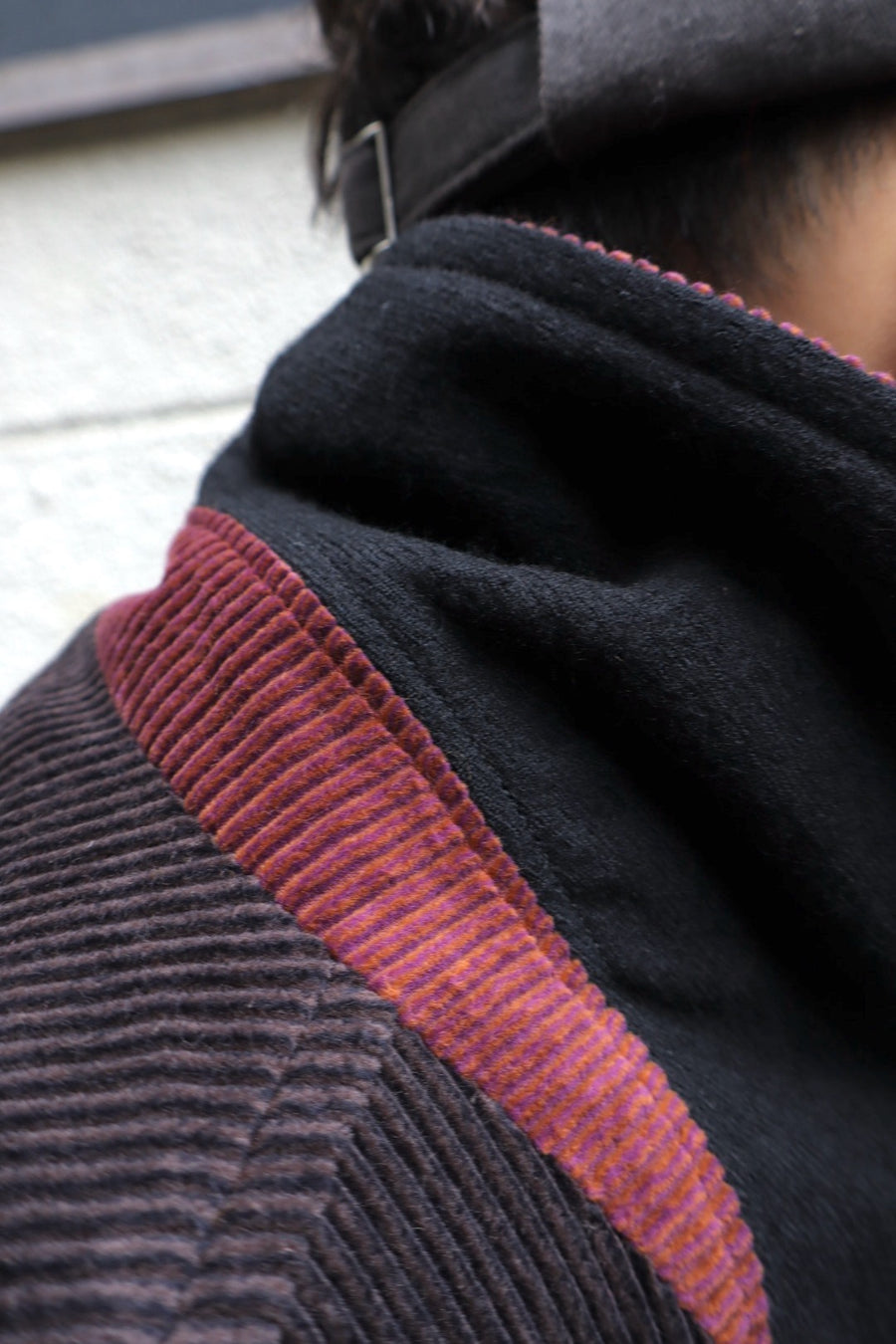 Urig  CORDUROY WAIST BELTED HALF COAT HL