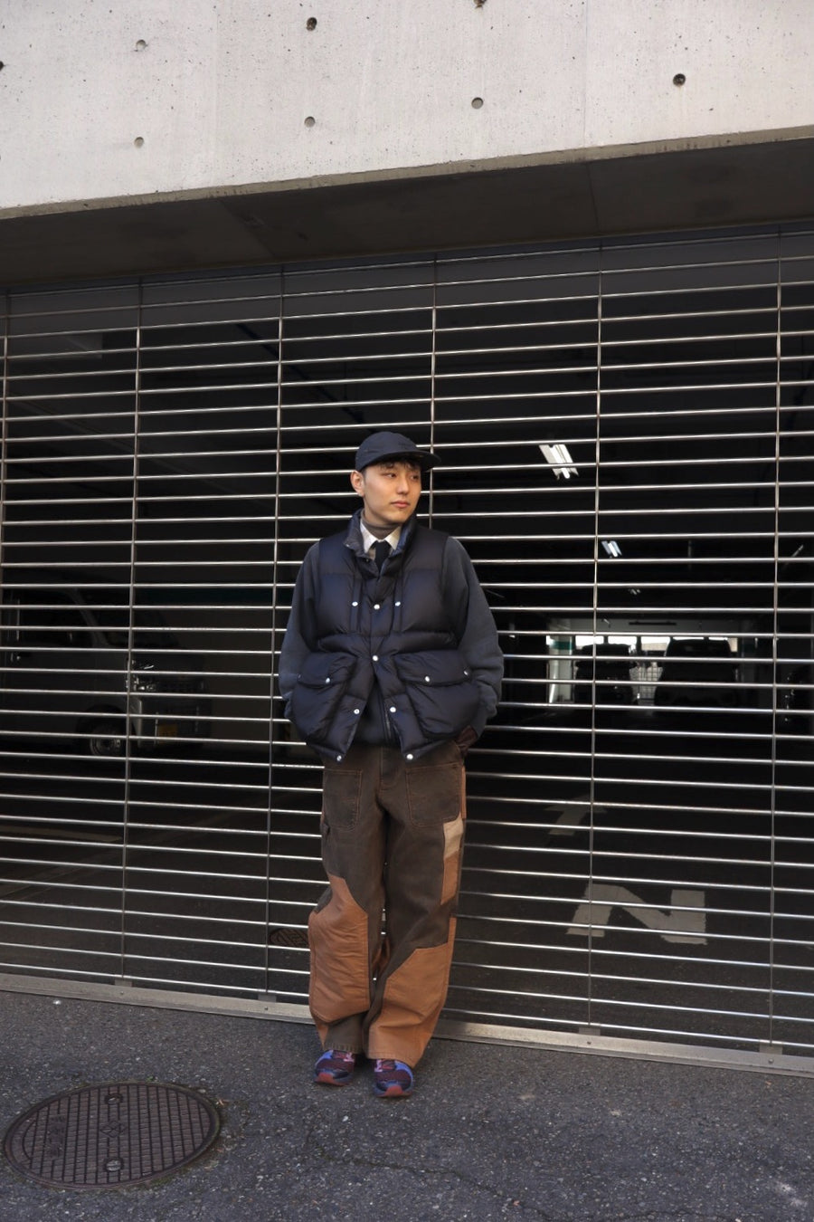 SUGARHILL  PUFFER REVERSIVLE VEST(BLACK × NAVY)