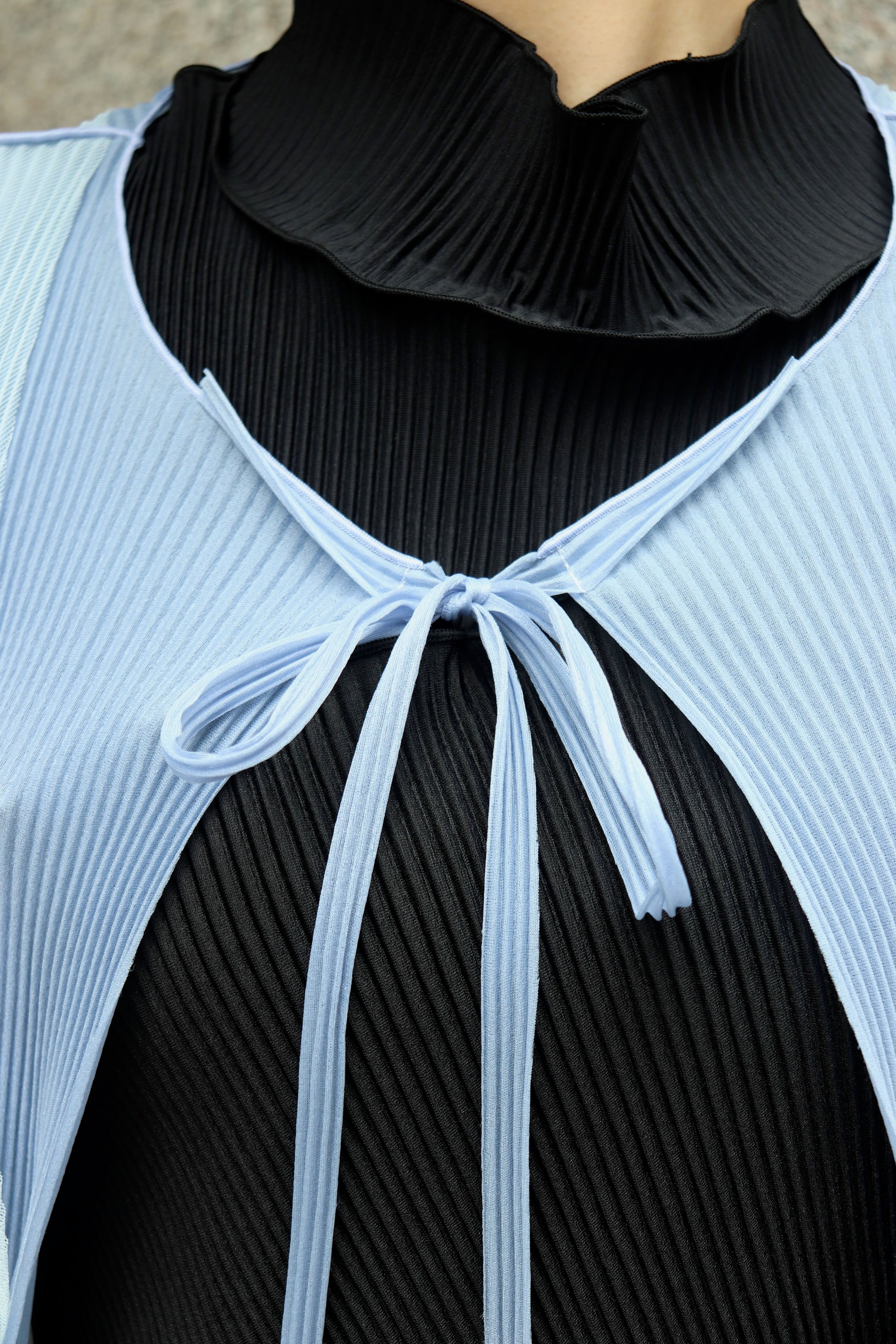 kotohayokozawa(コトハヨコザワ)のSHEER LAYERED LONG CARDIGAN BLUEの