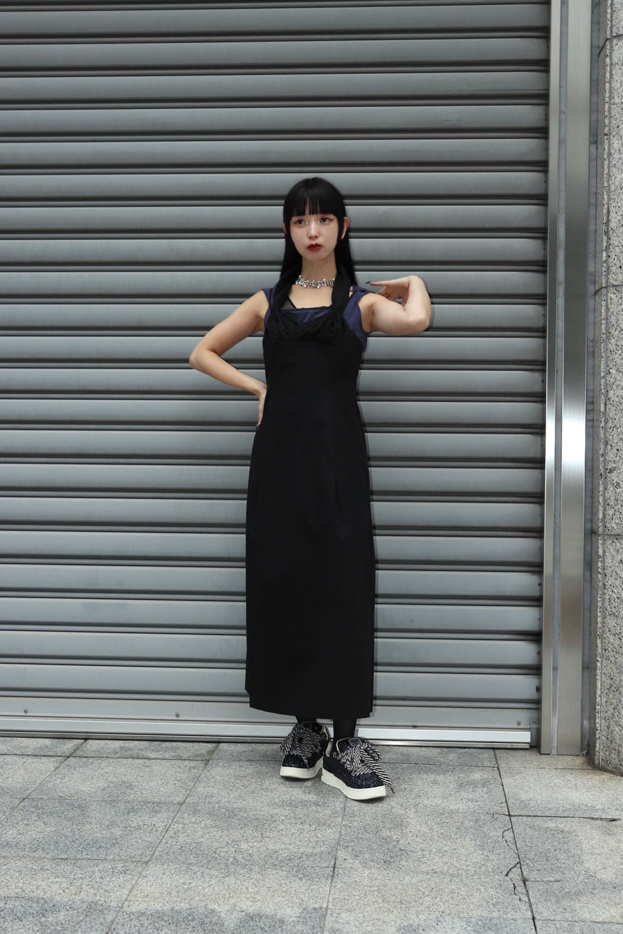 【25ss先行予約】BELPER  2025ss HALTERNECK DRESS(BLACK) ※2月入荷予定予約品