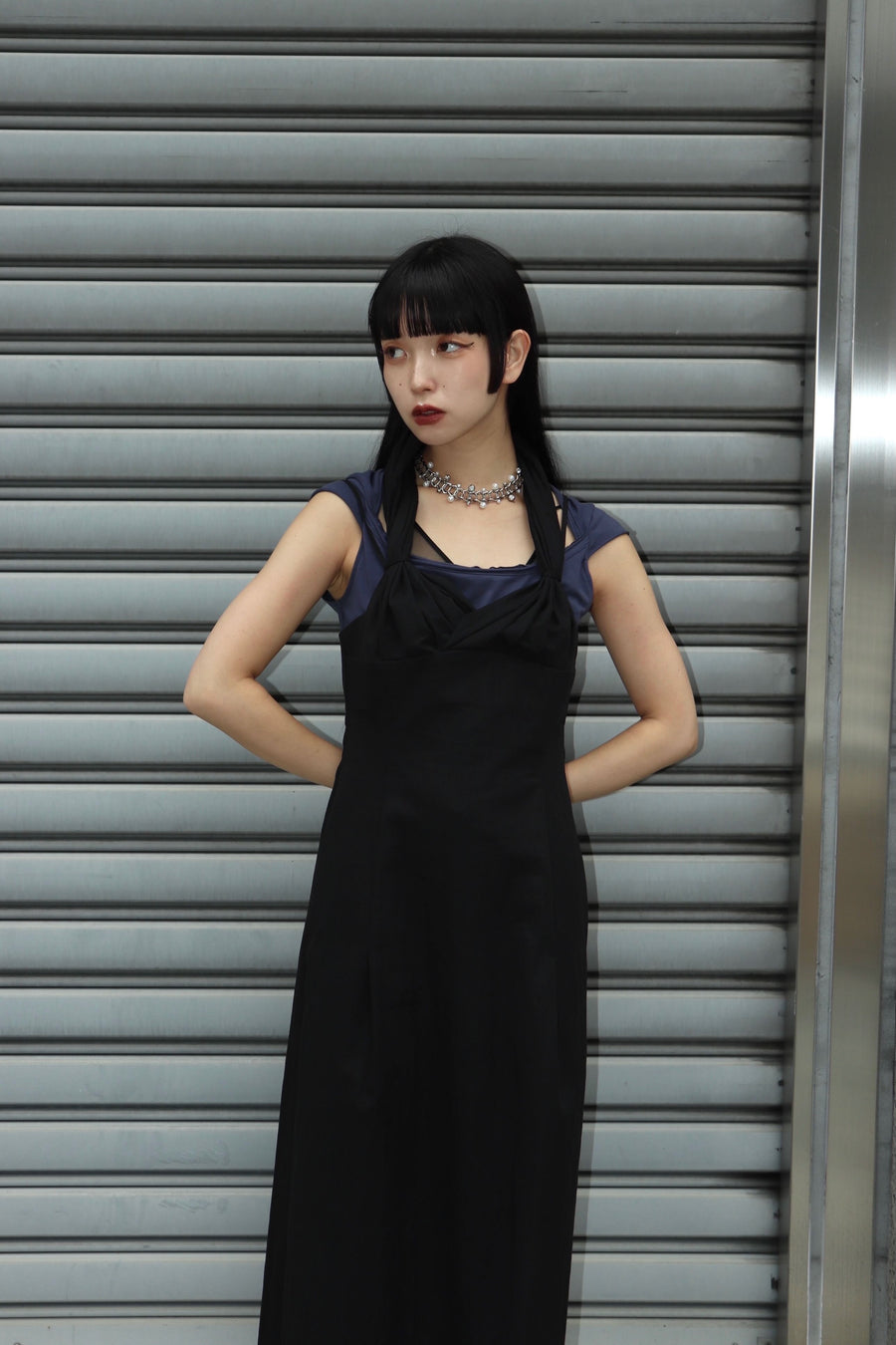 【25ss先行予約】BELPER  2025ss HALTERNECK DRESS(BLACK) ※2月入荷予定予約品