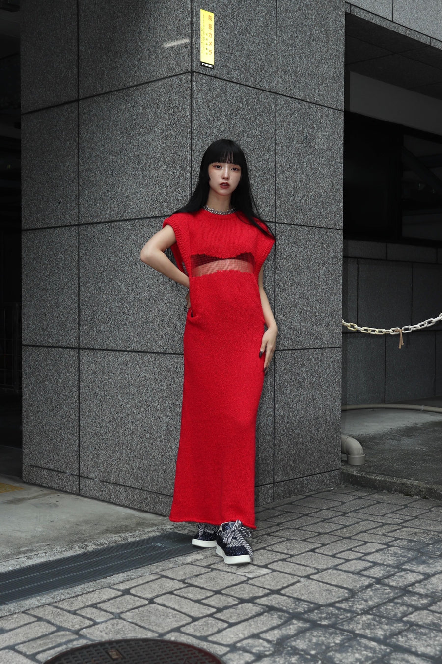 【25ss先行予約】BELPER  2025ss WHERE IS KNIT DRESS(RED) ※1月入荷予定予約品