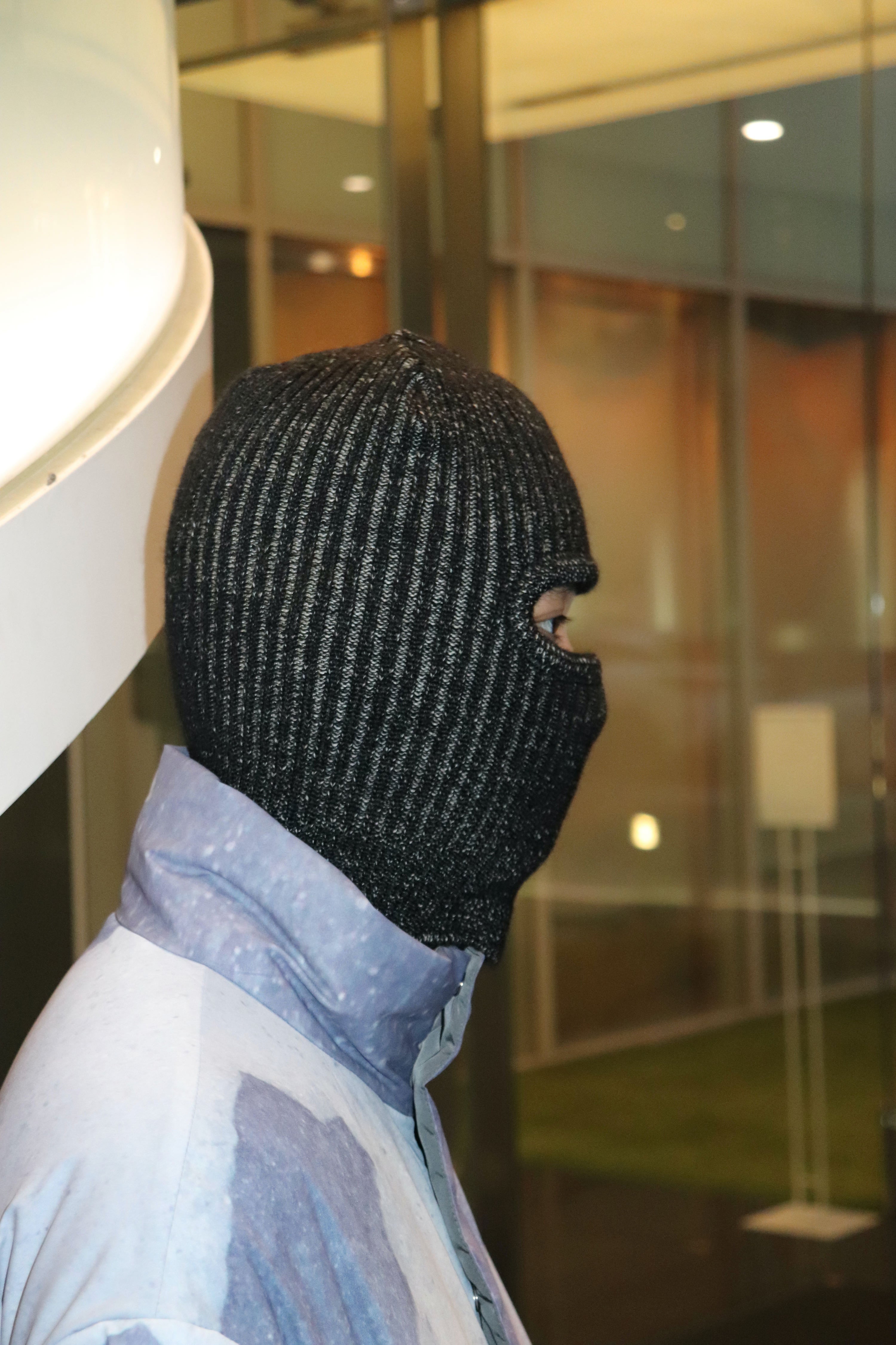 SUGARHILL バラクラバ SUGARHILL(シュガーヒル)のPLATING KNIT BALACLAVA BLACK&IVORY