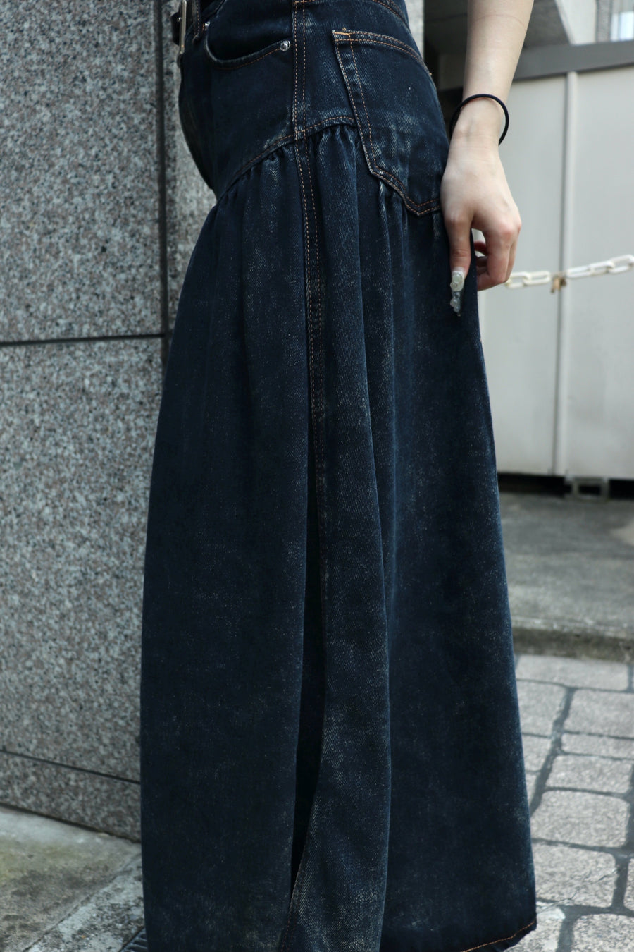 GANNI  Light Denim Long Skirt