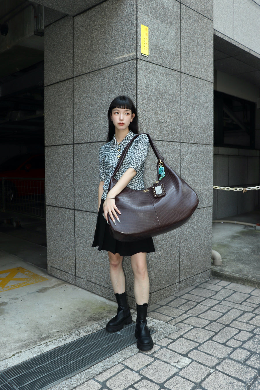 GANNI  Ganni Bou Bag Hobo XXL Croco