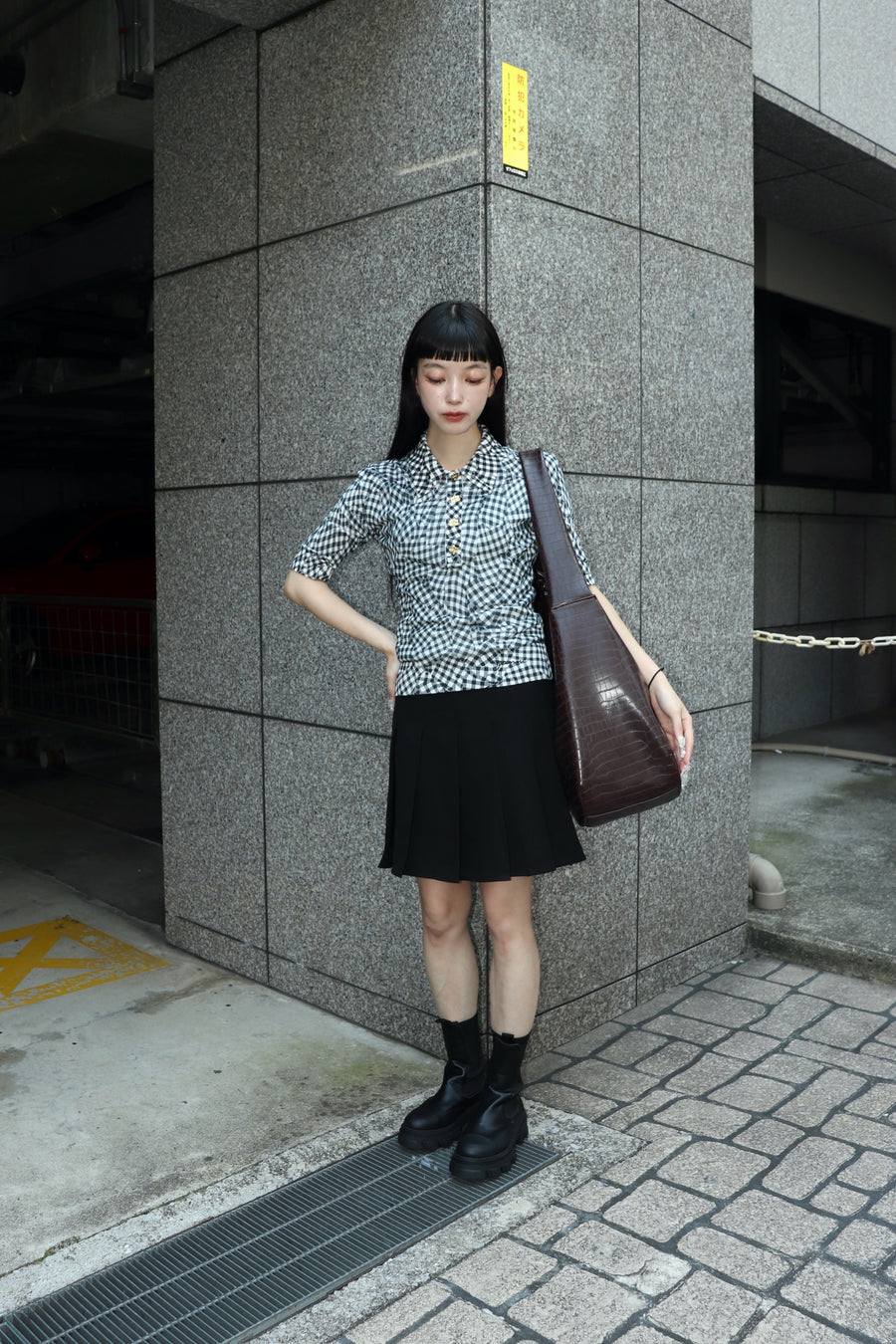 GANNI  Sheer Cotton Printed Polo